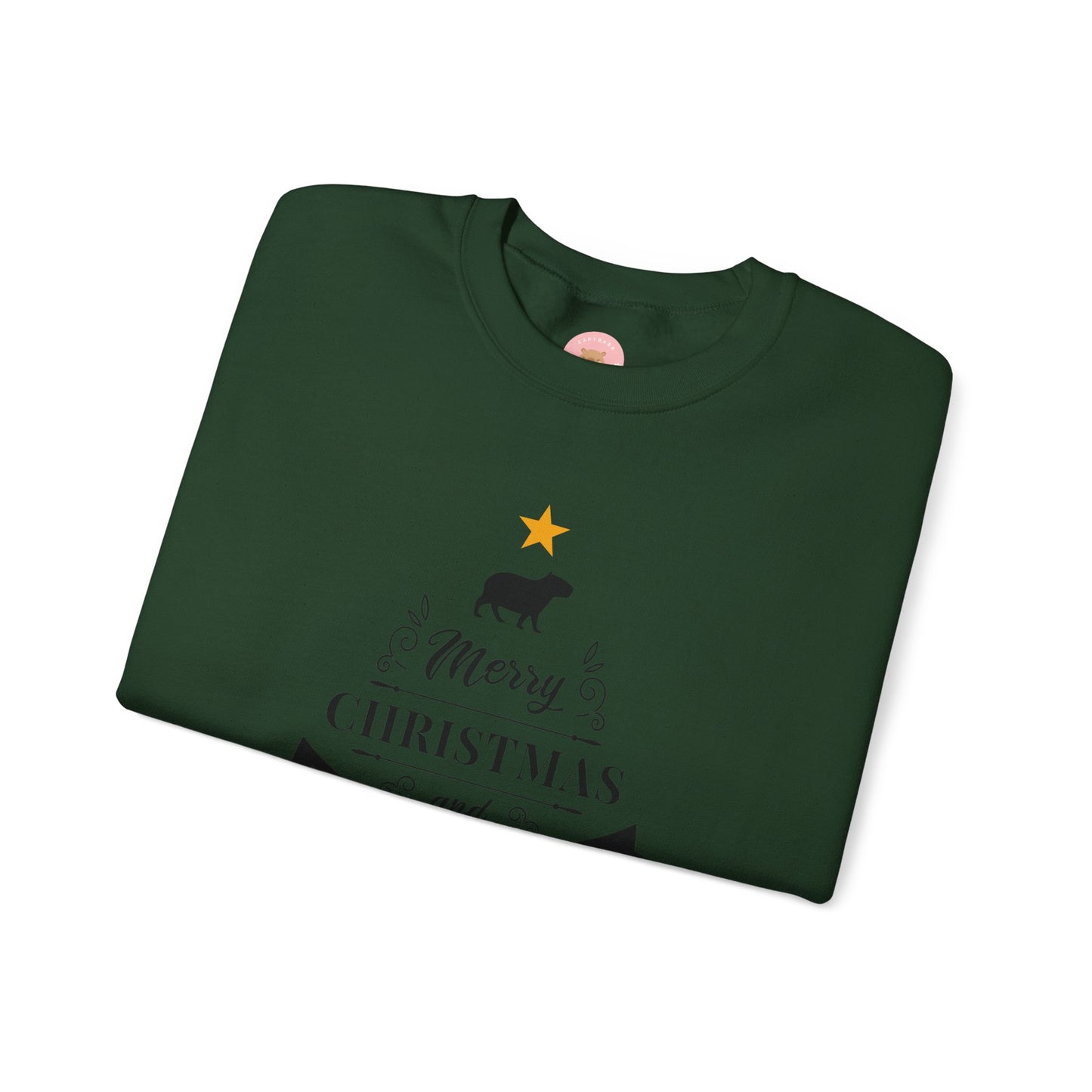 Crewneck Sweatshirt Capybara Christmas Merry Christmas Happy New Year