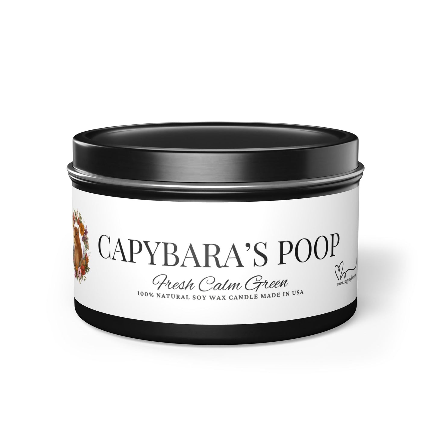 Scented Tin Candles - CAPYBARA’S POOP - A Scent That's a Real Surprise