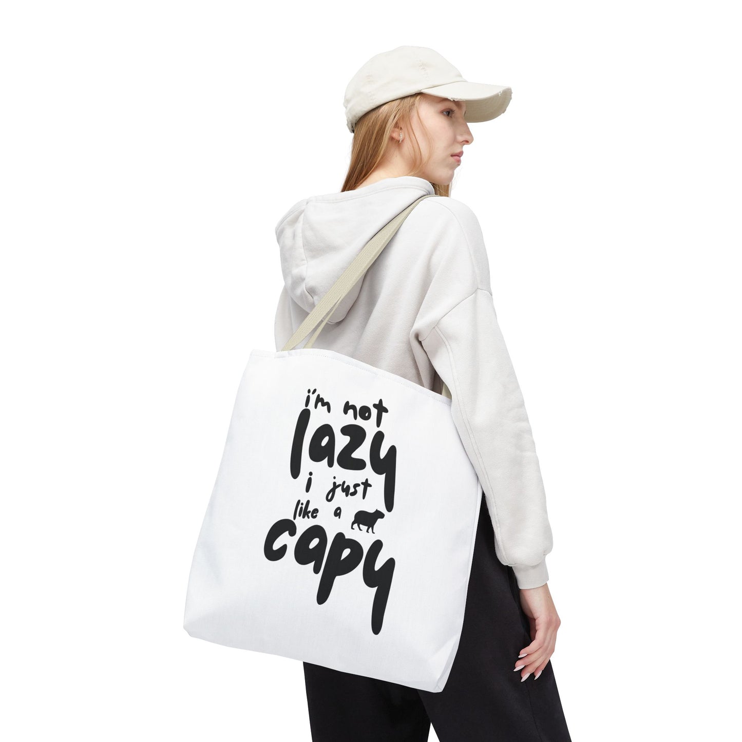 Capy Tote Bag - I'm Not Lazy, I Just Like a Capy