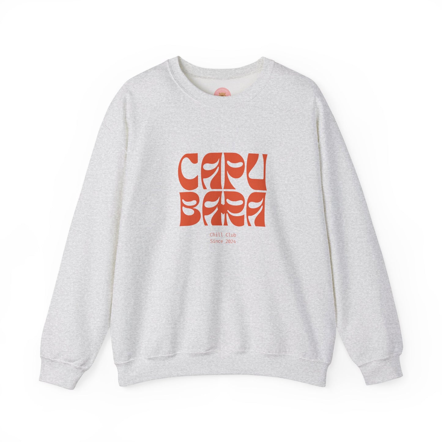 CAPYBARA Chill Club sweatshirt features the stylish plain text design. It offers a comfy wearing experience with a classic fit and crew neckline. Perfect for colder months, this sweatshirt is ideal for those who love unique and chill designs. The target audience includes individuals who enjoy cozy apparel with a touch of personality. Relevant for holidays, casual gatherings, and everyday wear.