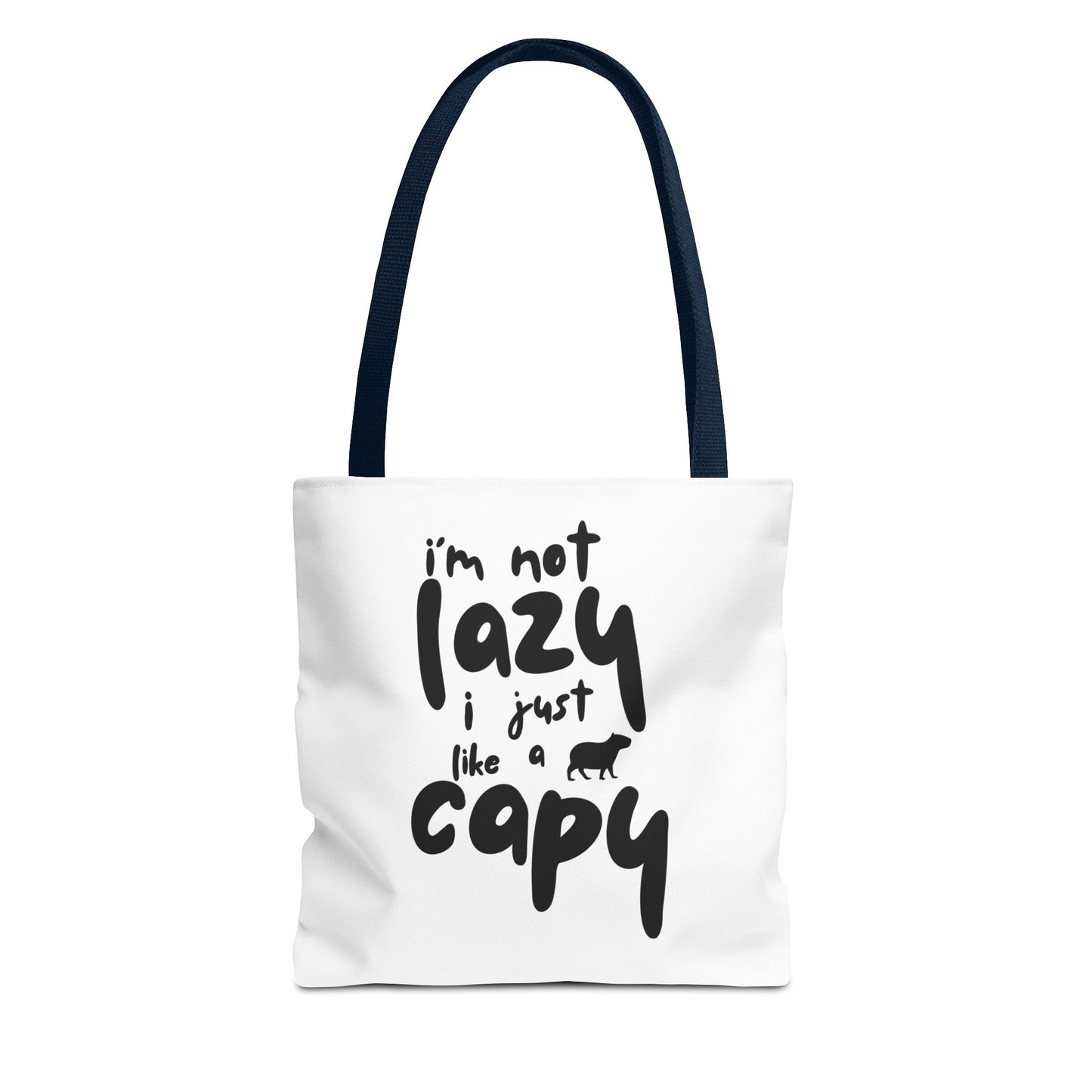 Capy Tote Bag - I'm Not Lazy, I Just Like a Capy