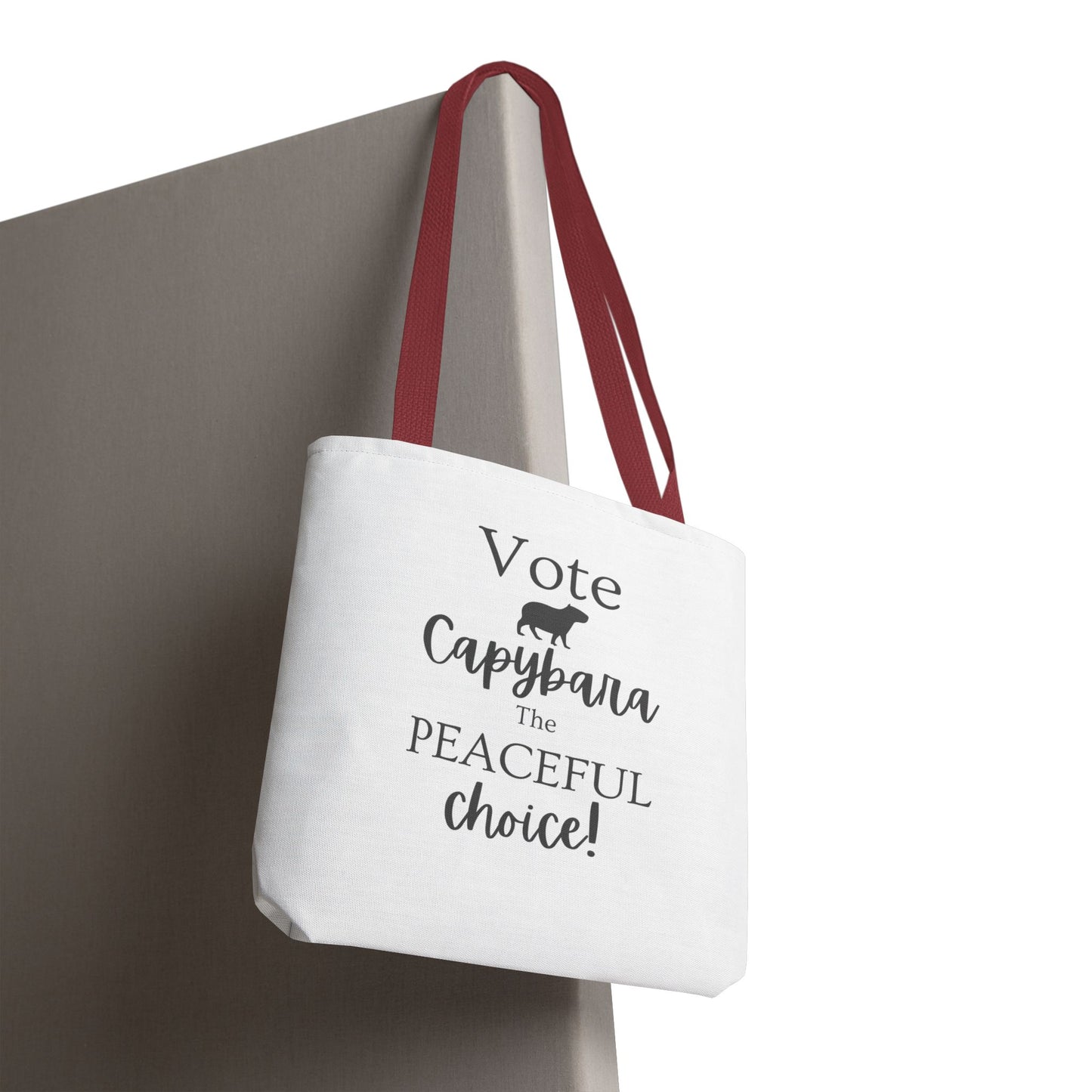 Vote Capybara Tote Bag - Peaceful Choice for Calm Capybara Fans