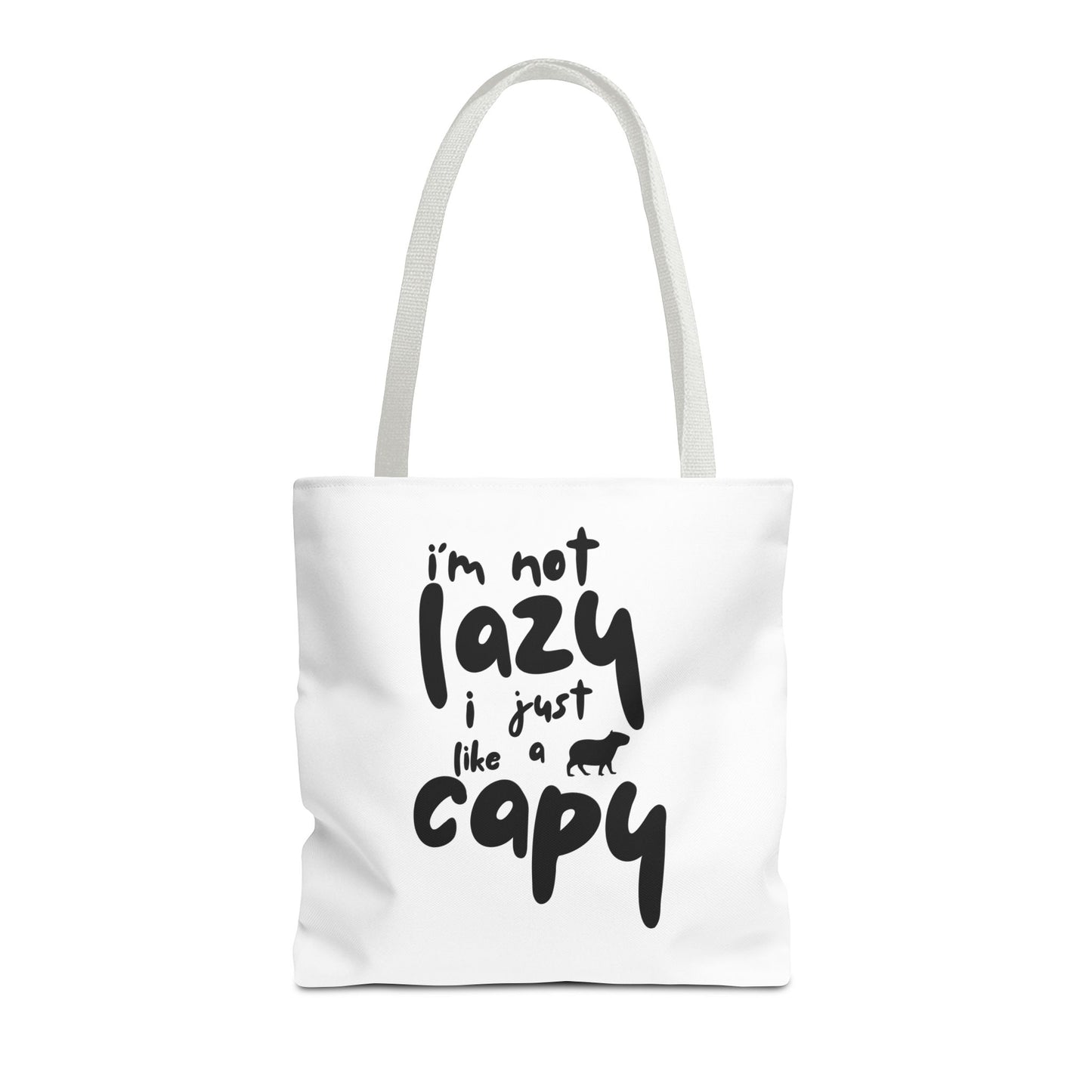 Capy Tote Bag - I'm Not Lazy, I Just Like a Capy