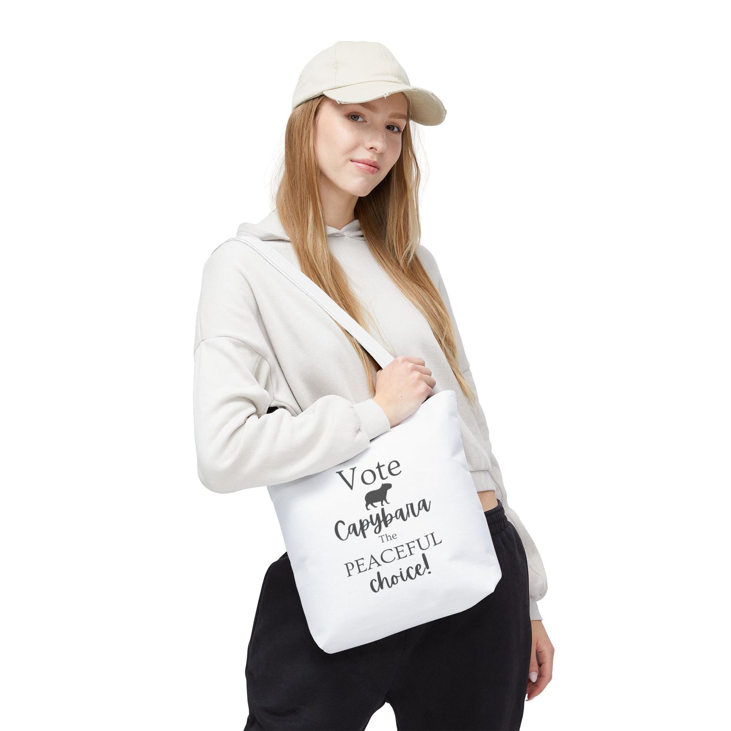 Vote Capybara Tote Bag - Peaceful Choice for Calm Capybara Fans