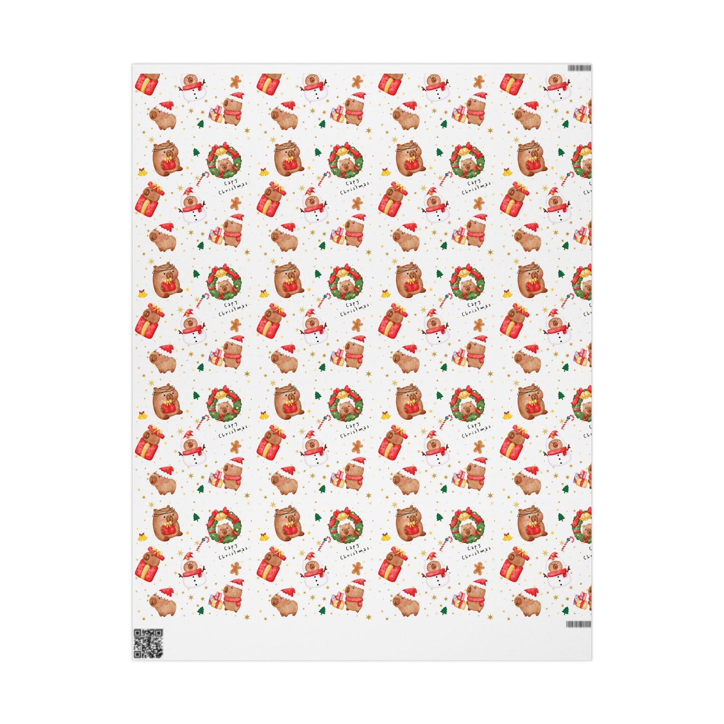 Capybara Christmas Wrapping Paper, Chirstmas Season Wrap, Cute Gift Wrap for Capybara Lovers, Winter Decorating, Party Supplies, Merry Christmas