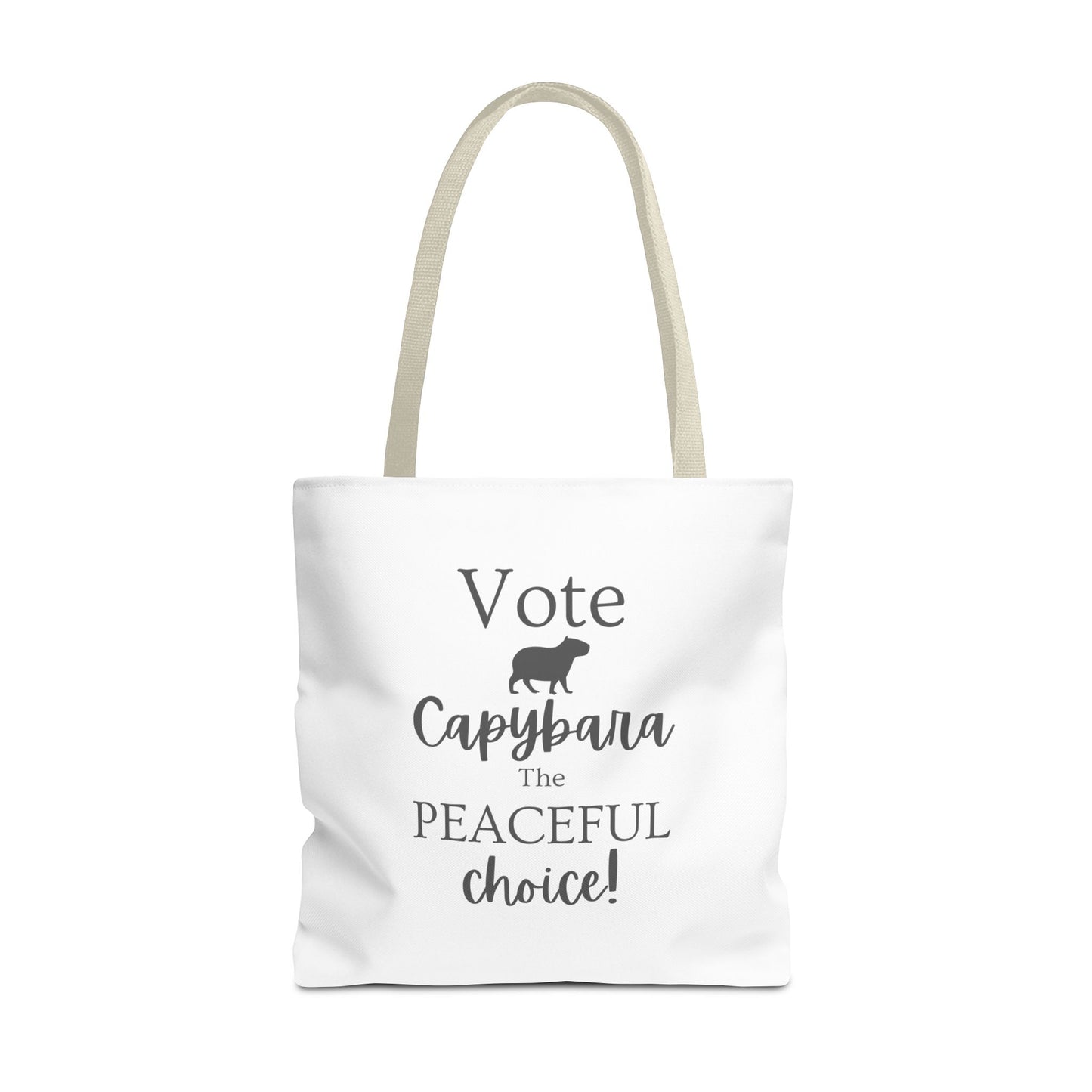 Vote Capybara Tote Bag - Peaceful Choice for Calm Capybara Fans