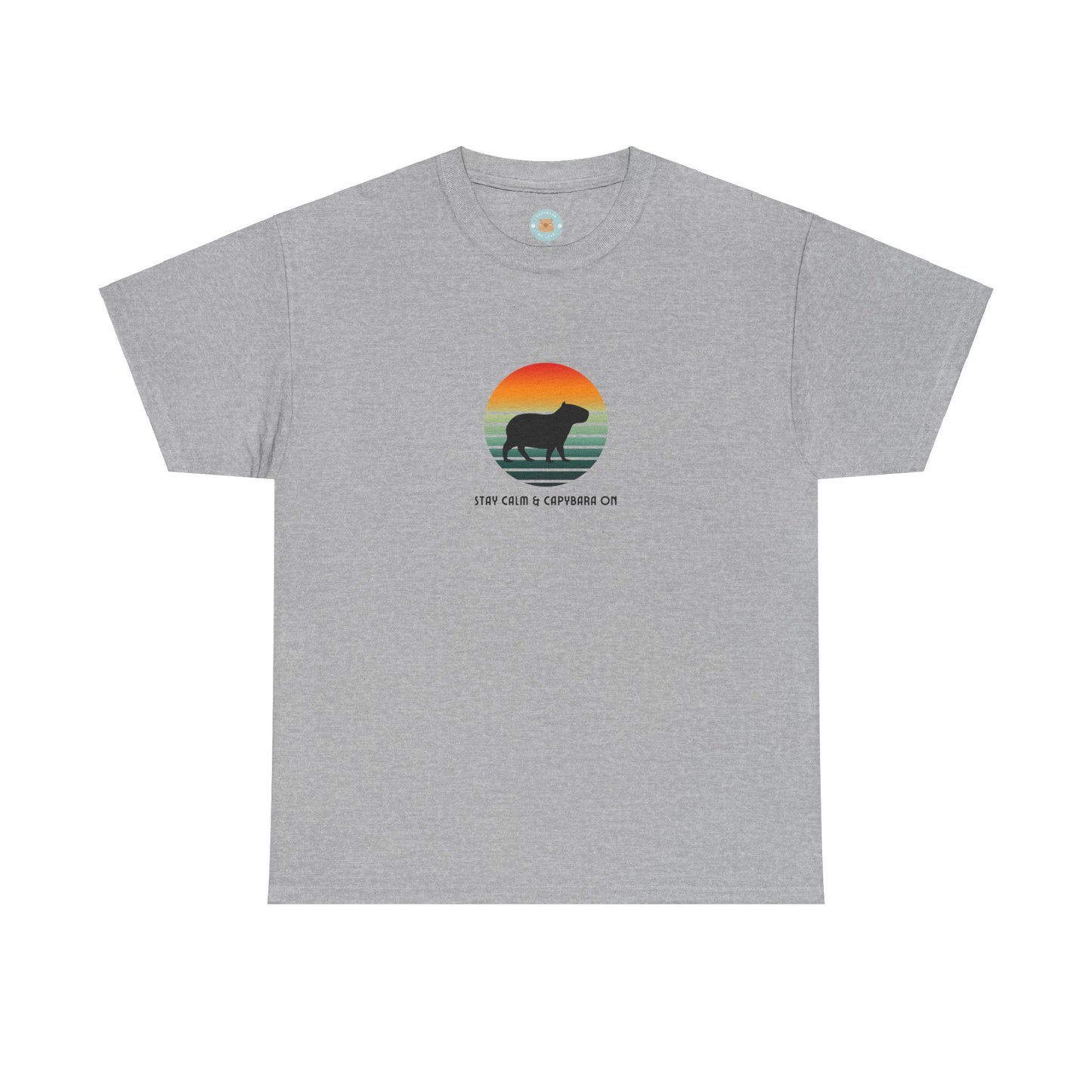 Sunset Stay Calm Capybara - Unisex T-Shirt