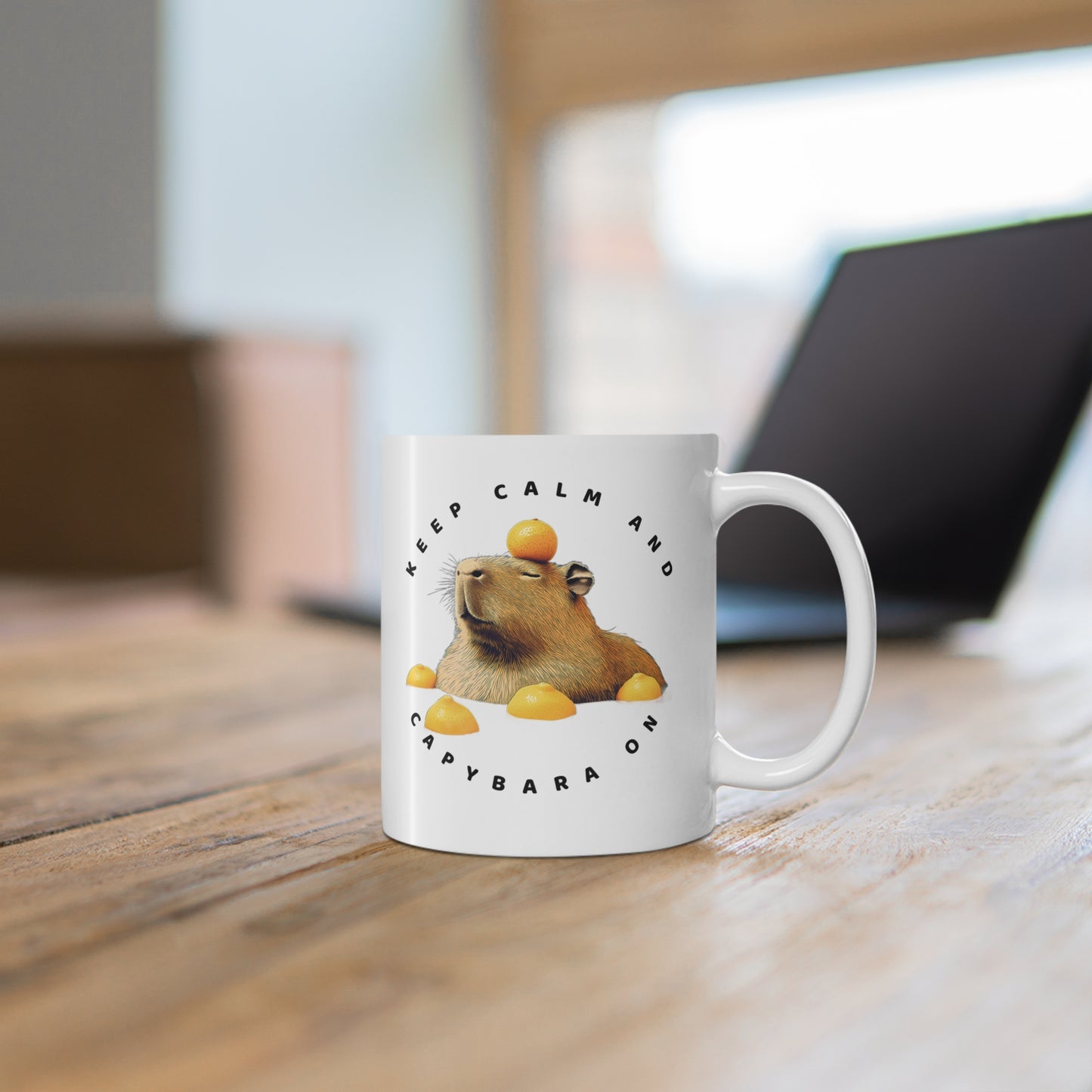 Keep Clam and Capybara On Mug 11oz