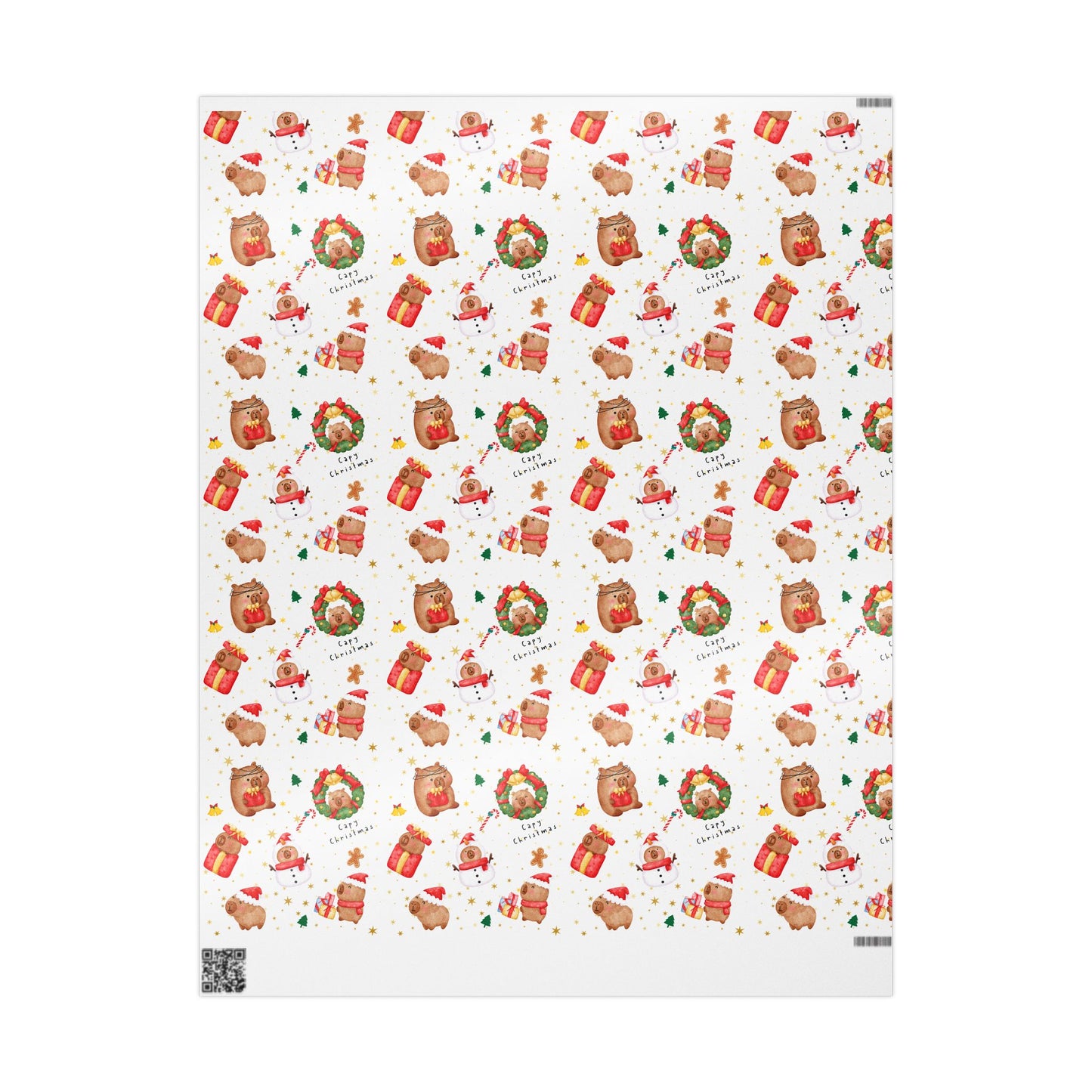Capybara Christmas Wrapping Paper, Chirstmas Season Wrap, Cute Gift Wrap for Capybara Lovers, Winter Decorating, Party Supplies, Merry Christmas