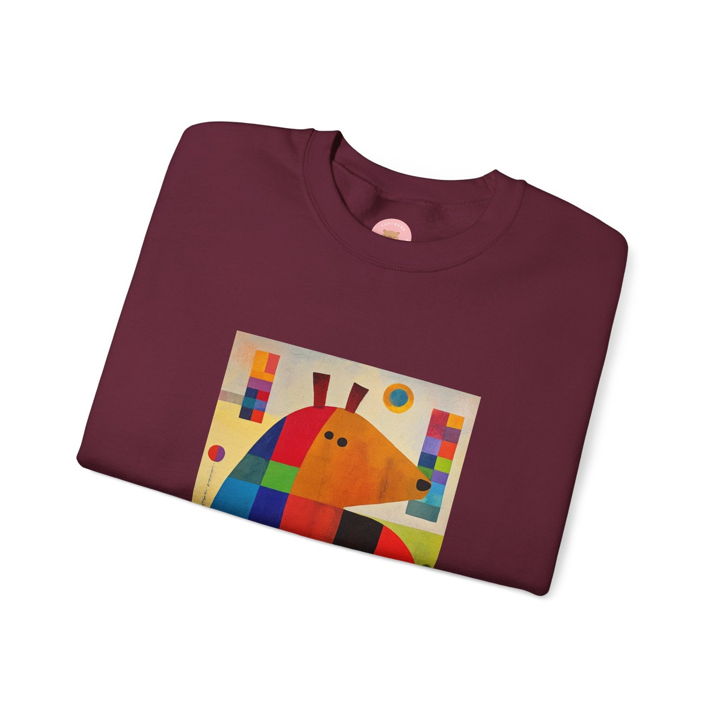 Capybara Christmas Sweatshirt – Funny Surreal Holiday Sweater – Capy Miro Christmas Gift Idea