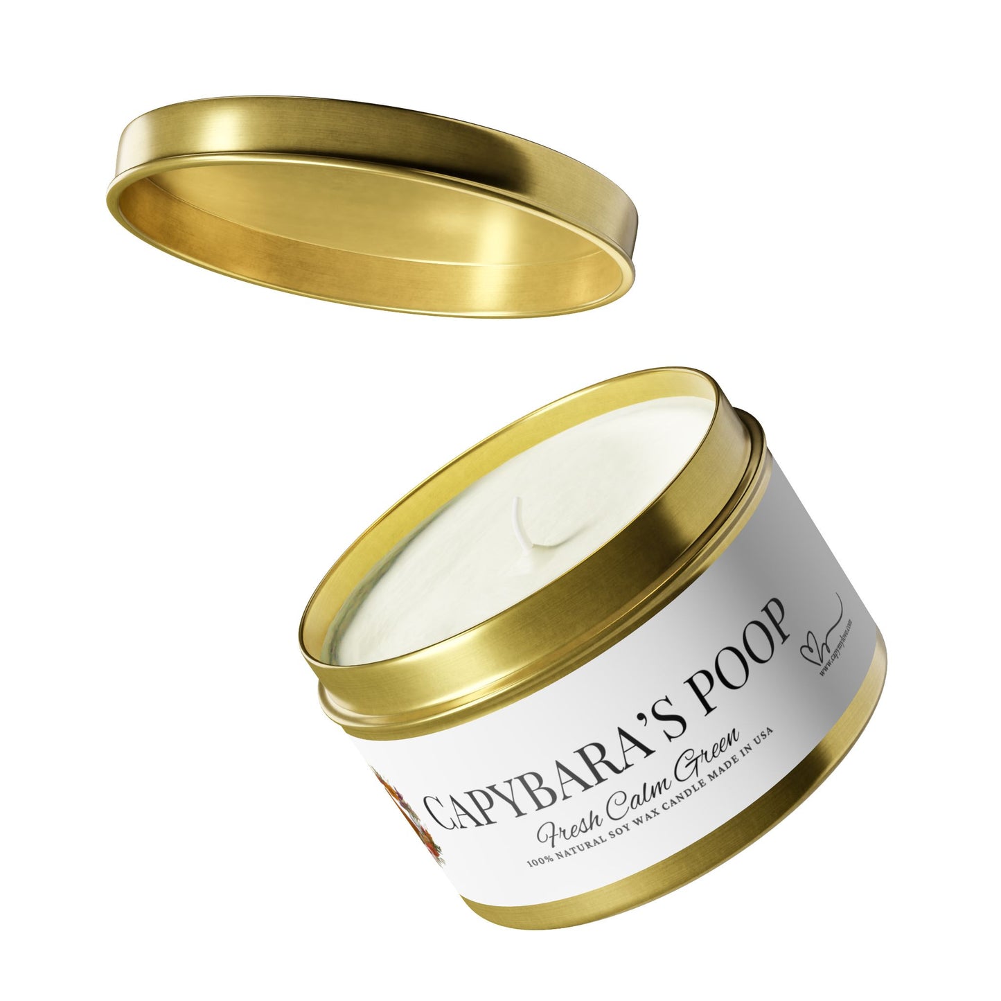 Scented Tin Candles - CAPYBARA’S POOP - A Scent That's a Real Surprise