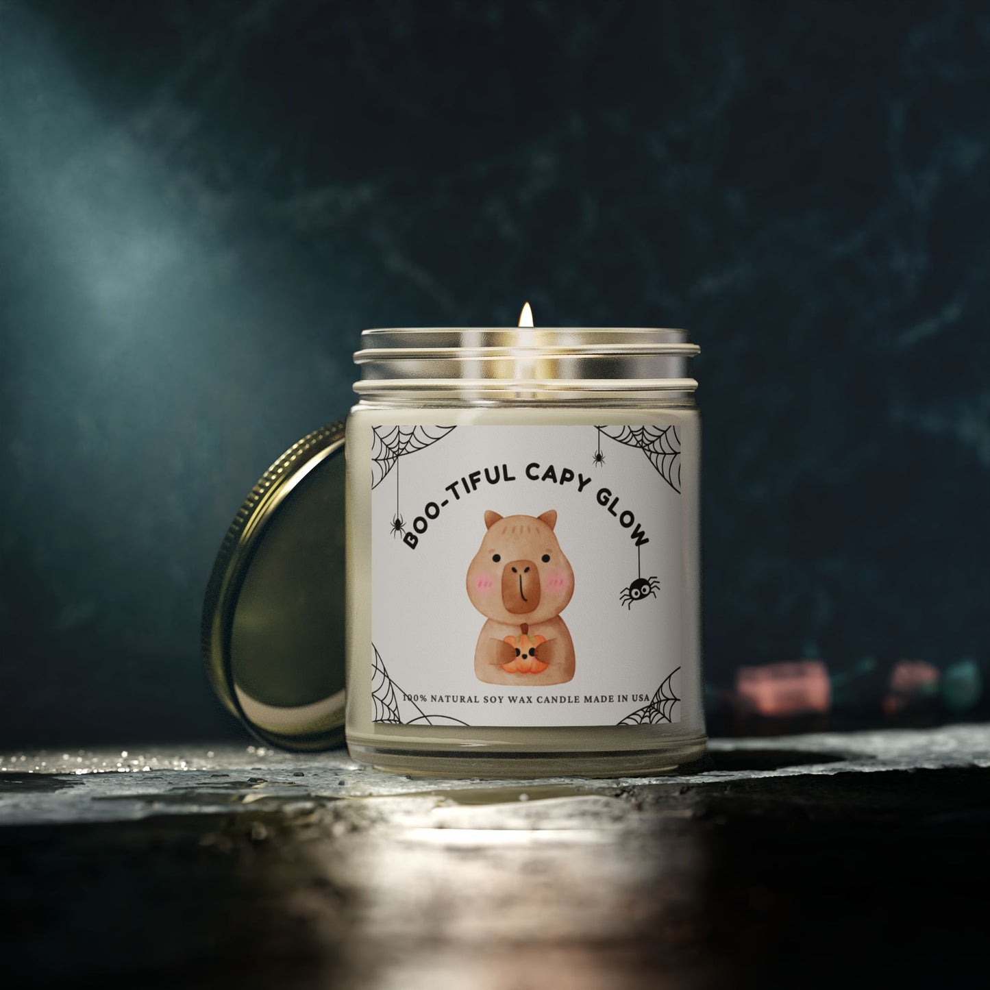 Boo-tiful Capy Glow Candle – Cute Halloween Capybara Scented Candle Gift