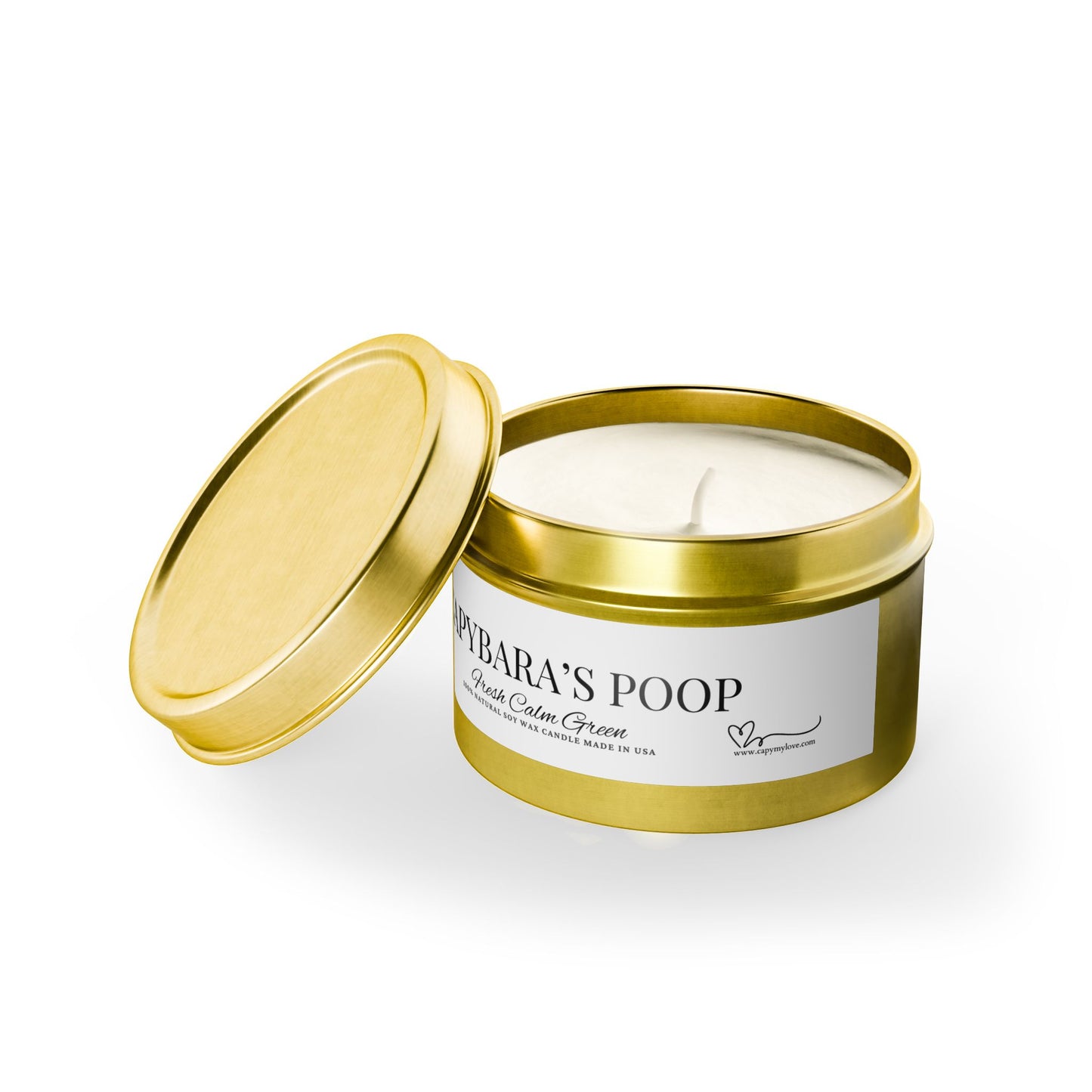 Scented Tin Candles - CAPYBARA’S POOP - A Scent That's a Real Surprise