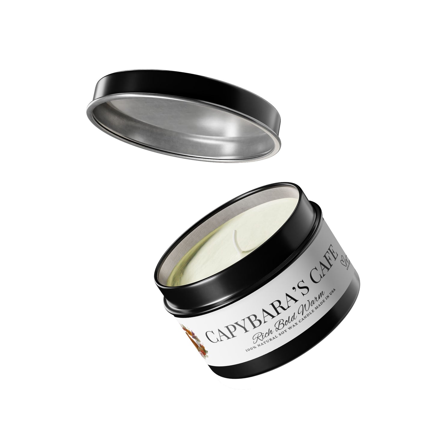Scented Tin Candles - CAPYBARA’S CAFE - Bring the Coffeehouse Vibes Home!