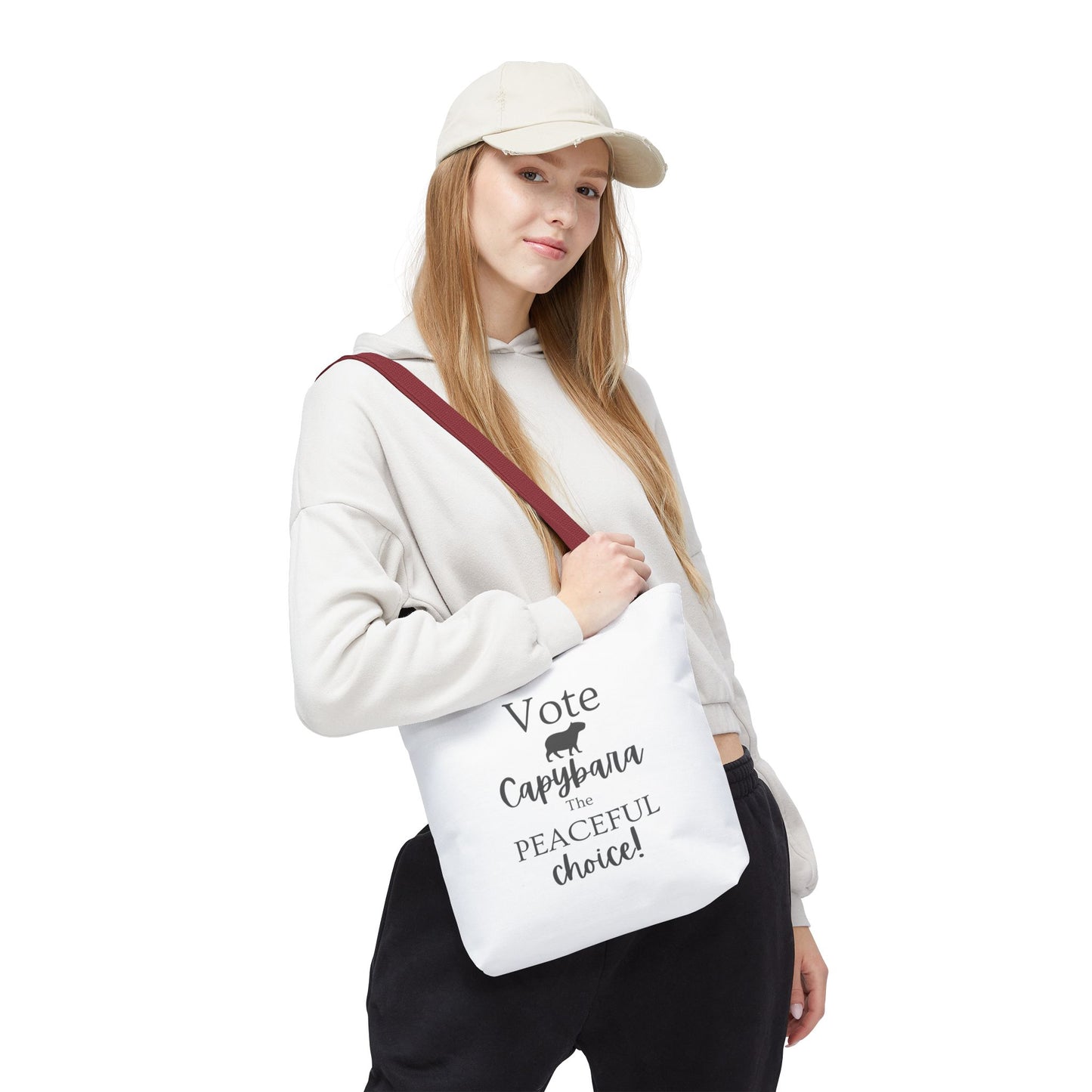 Vote Capybara Tote Bag - Peaceful Choice for Calm Capybara Fans