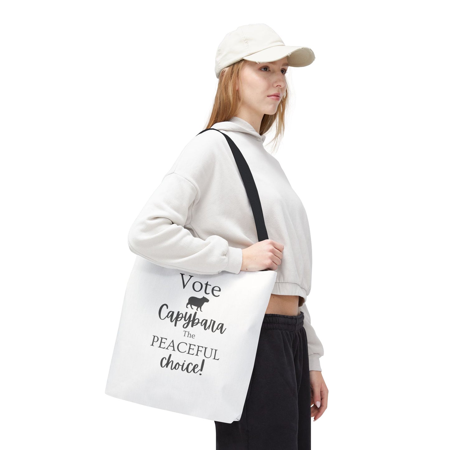 Vote Capybara Tote Bag - Peaceful Choice for Calm Capybara Fans
