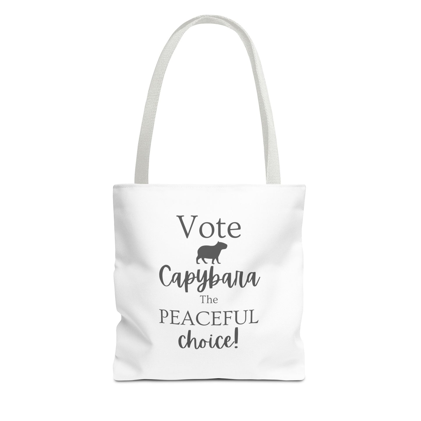 Vote Capybara Tote Bag - Peaceful Choice for Calm Capybara Fans