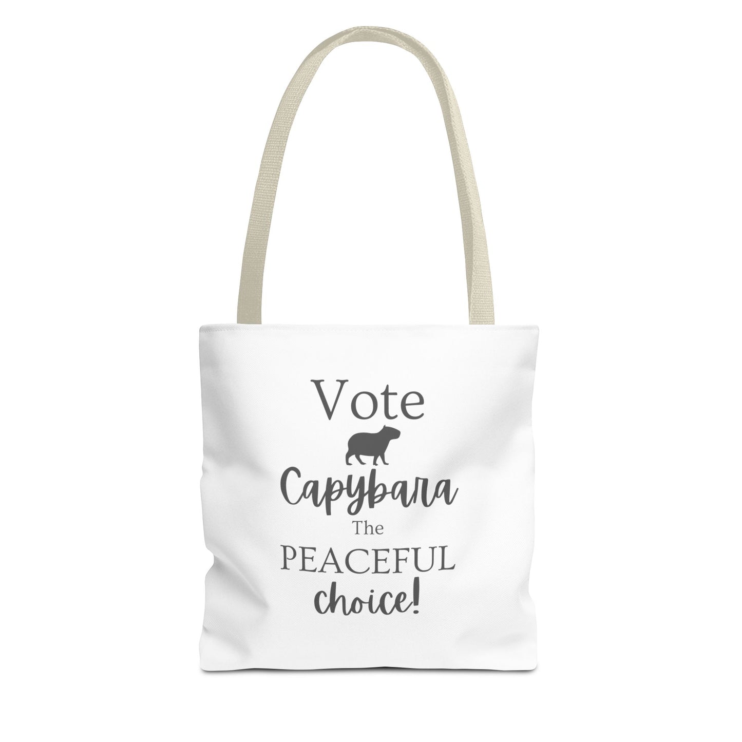 Vote Capybara Tote Bag - Peaceful Choice for Calm Capybara Fans