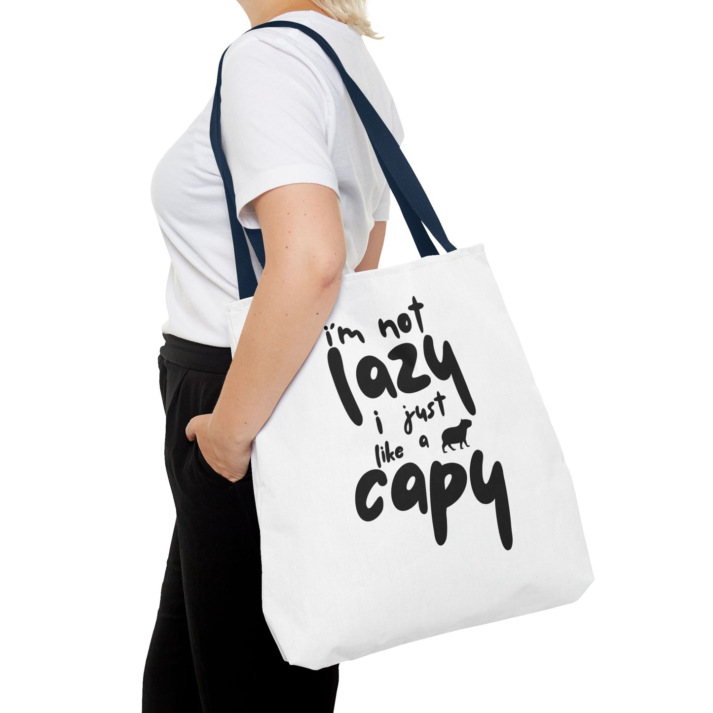 Capy Tote Bag - I'm Not Lazy, I Just Like a Capy
