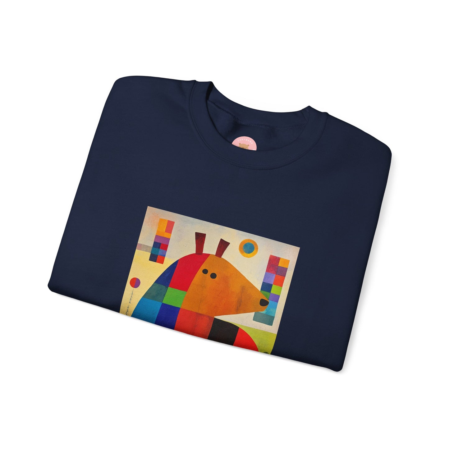 Capybara Christmas Sweatshirt – Funny Surreal Holiday Sweater – Capy Miro Christmas Gift Idea