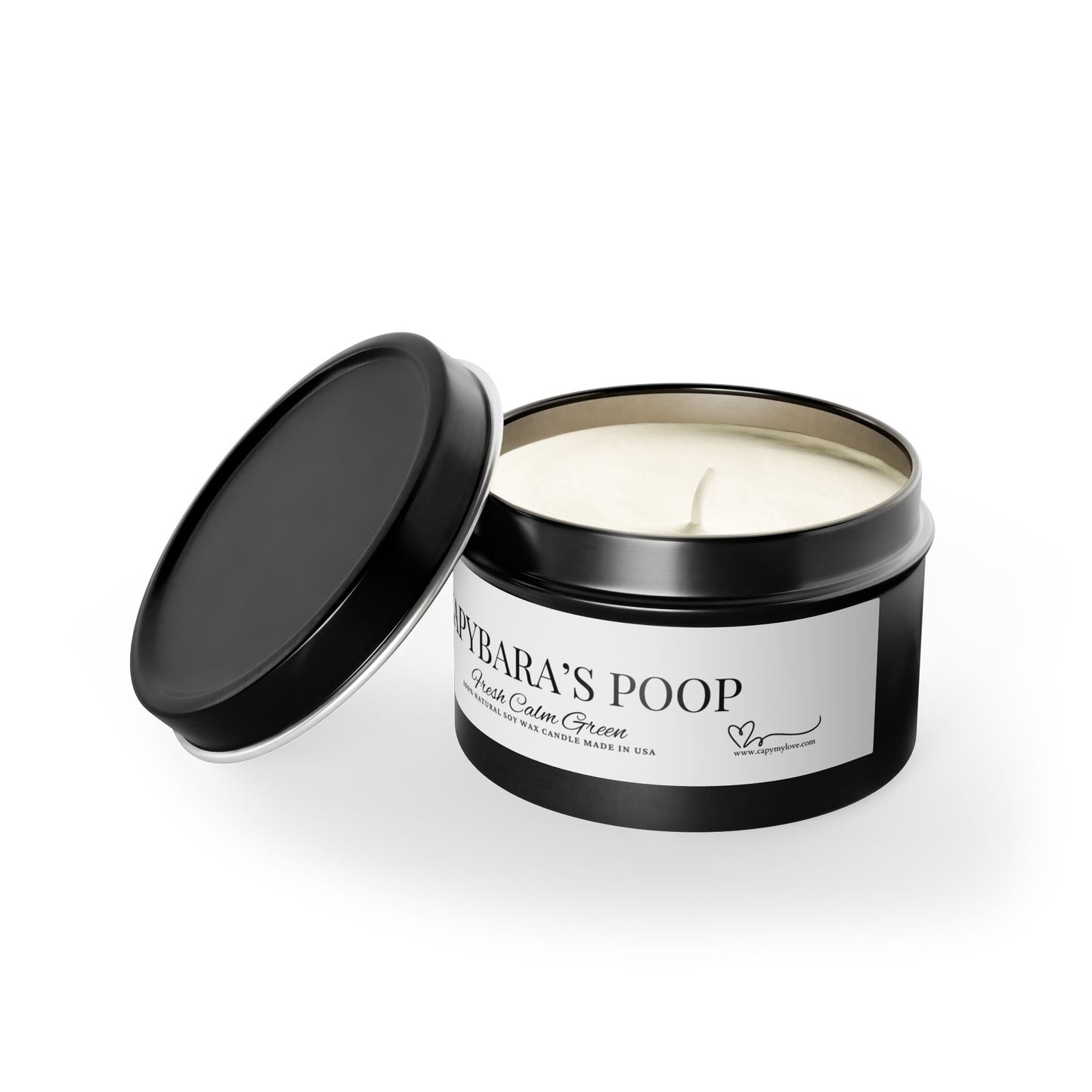 Scented Tin Candles - CAPYBARA’S POOP - A Scent That's a Real Surprise