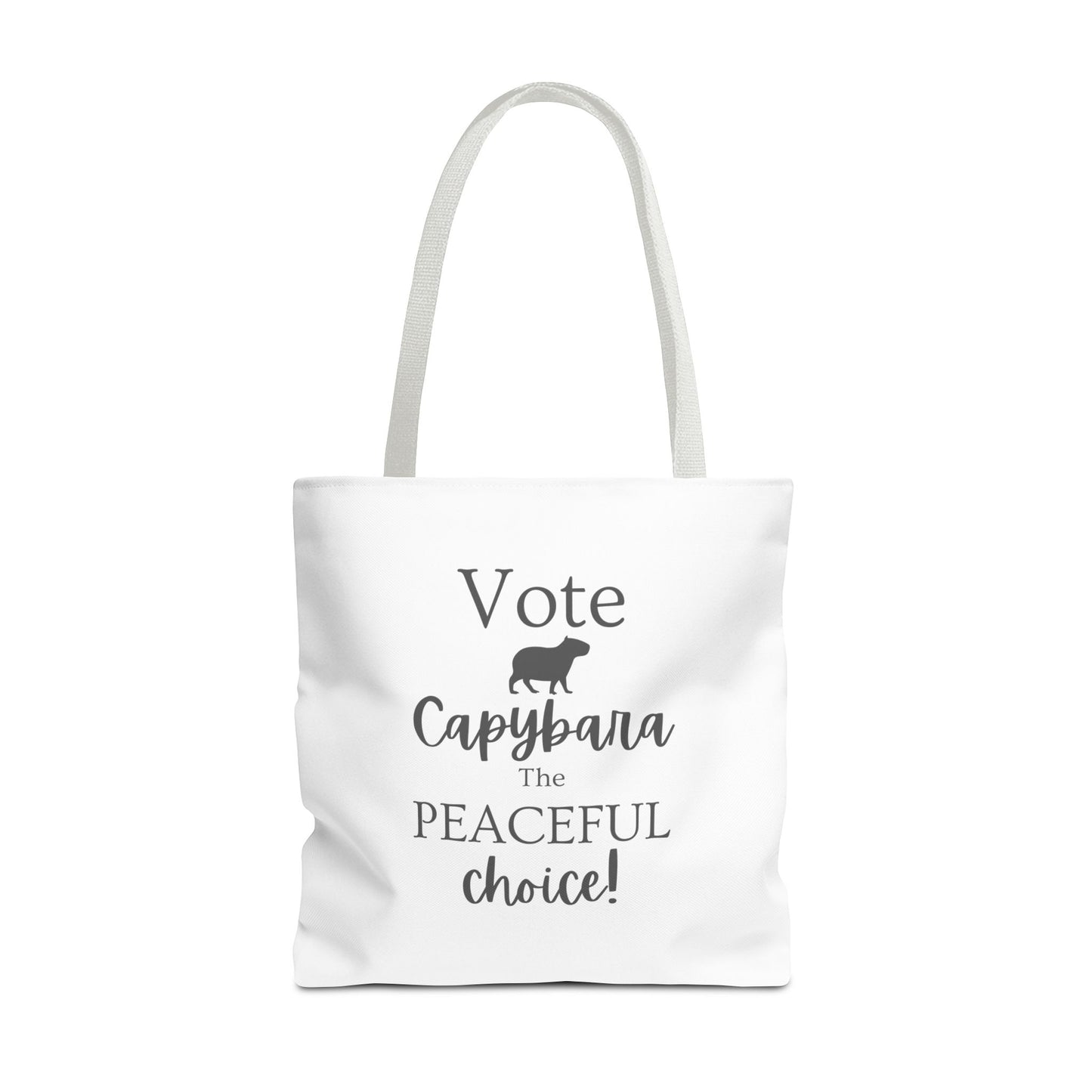 Vote Capybara Tote Bag - Peaceful Choice for Calm Capybara Fans