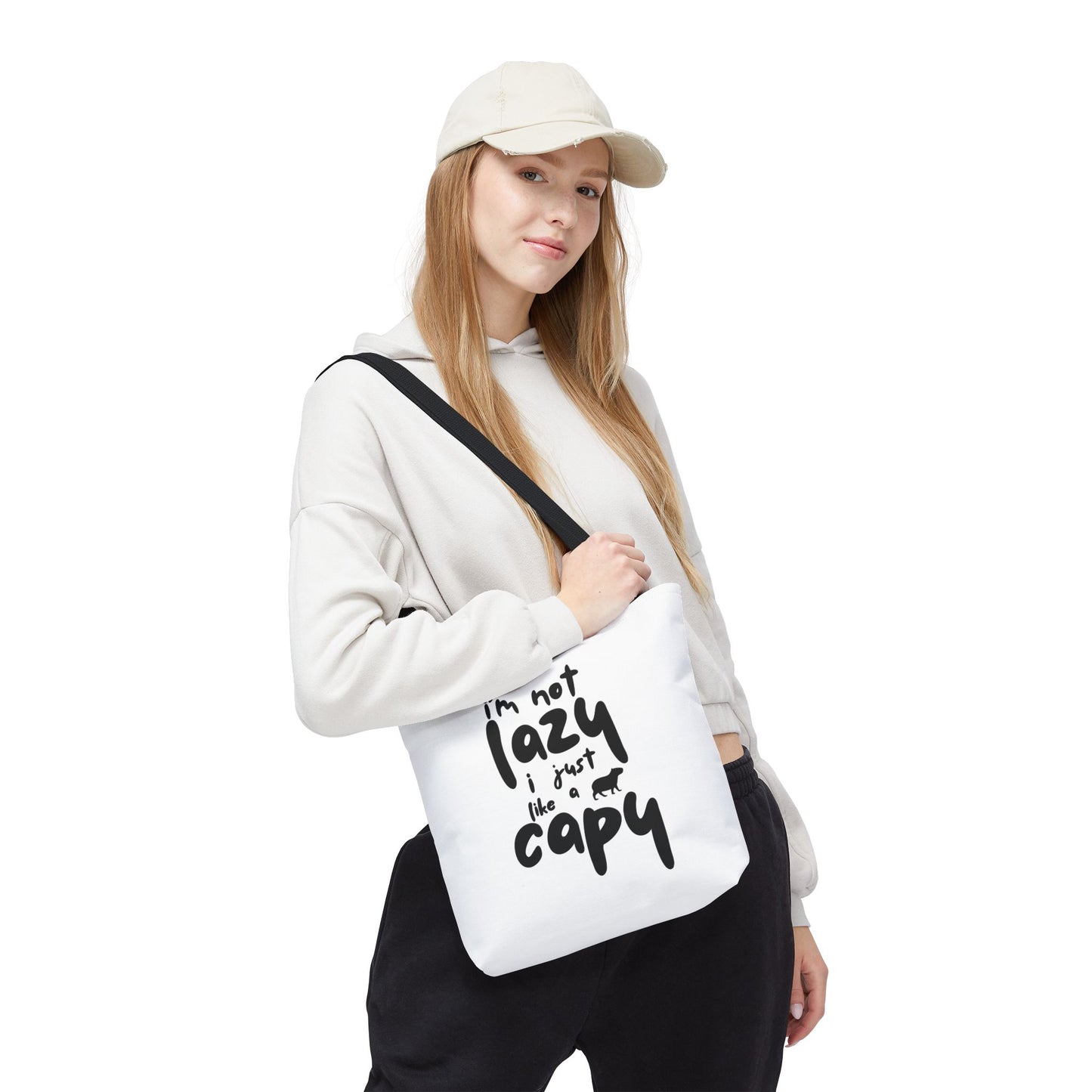 Capy Tote Bag - I'm Not Lazy, I Just Like a Capy