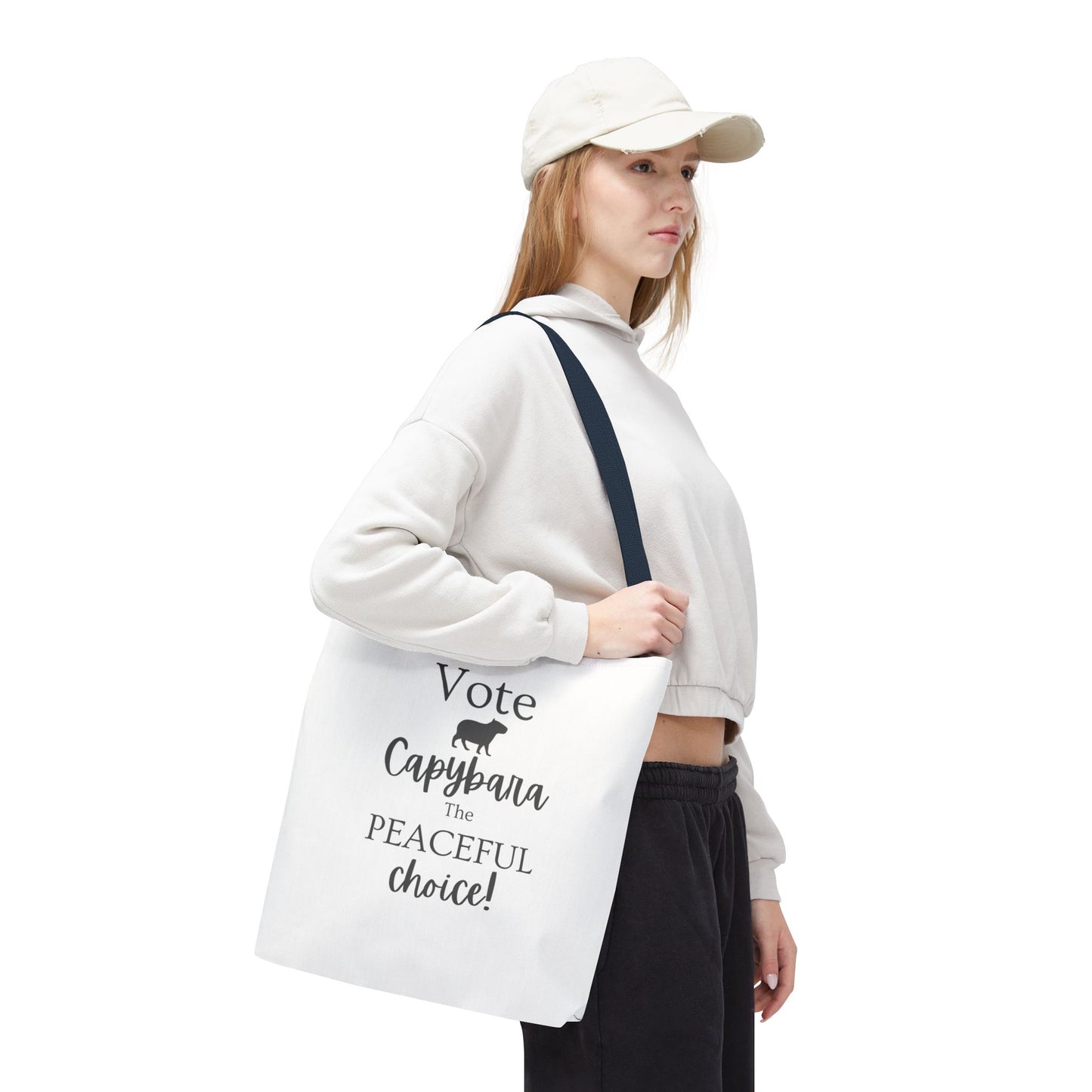 Vote Capybara Tote Bag - Peaceful Choice for Calm Capybara Fans