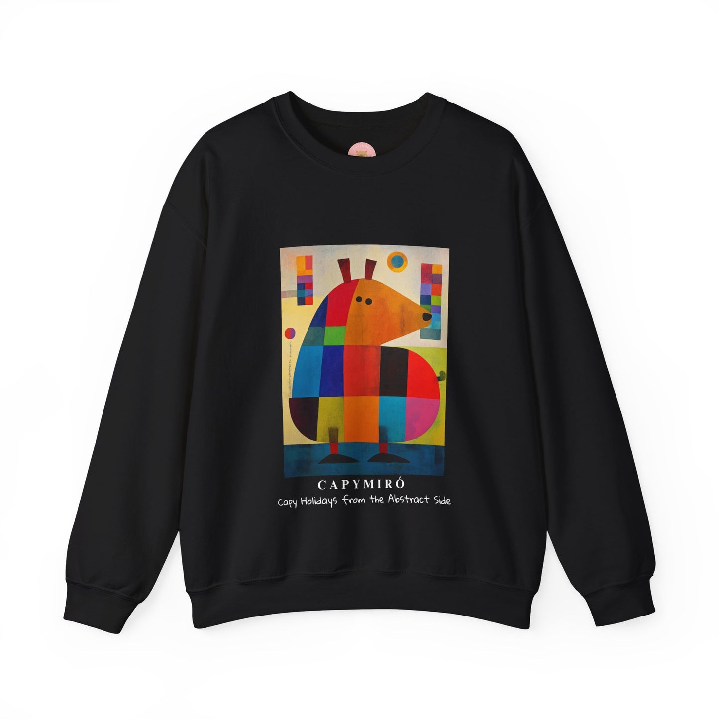 Capybara Christmas Sweatshirt – Funny Surreal Holiday Sweater – Capy Miro Christmas Gift Idea