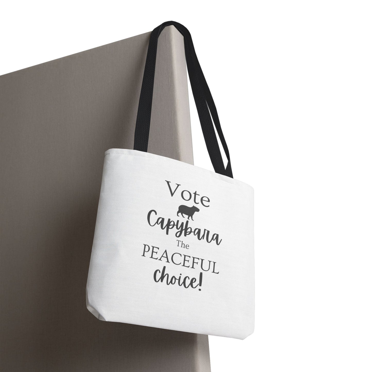 Vote Capybara Tote Bag - Peaceful Choice for Calm Capybara Fans