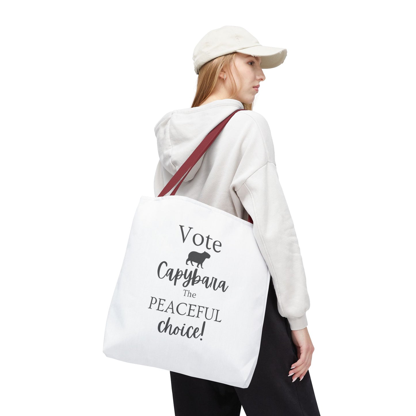 Vote Capybara Tote Bag - Peaceful Choice for Calm Capybara Fans