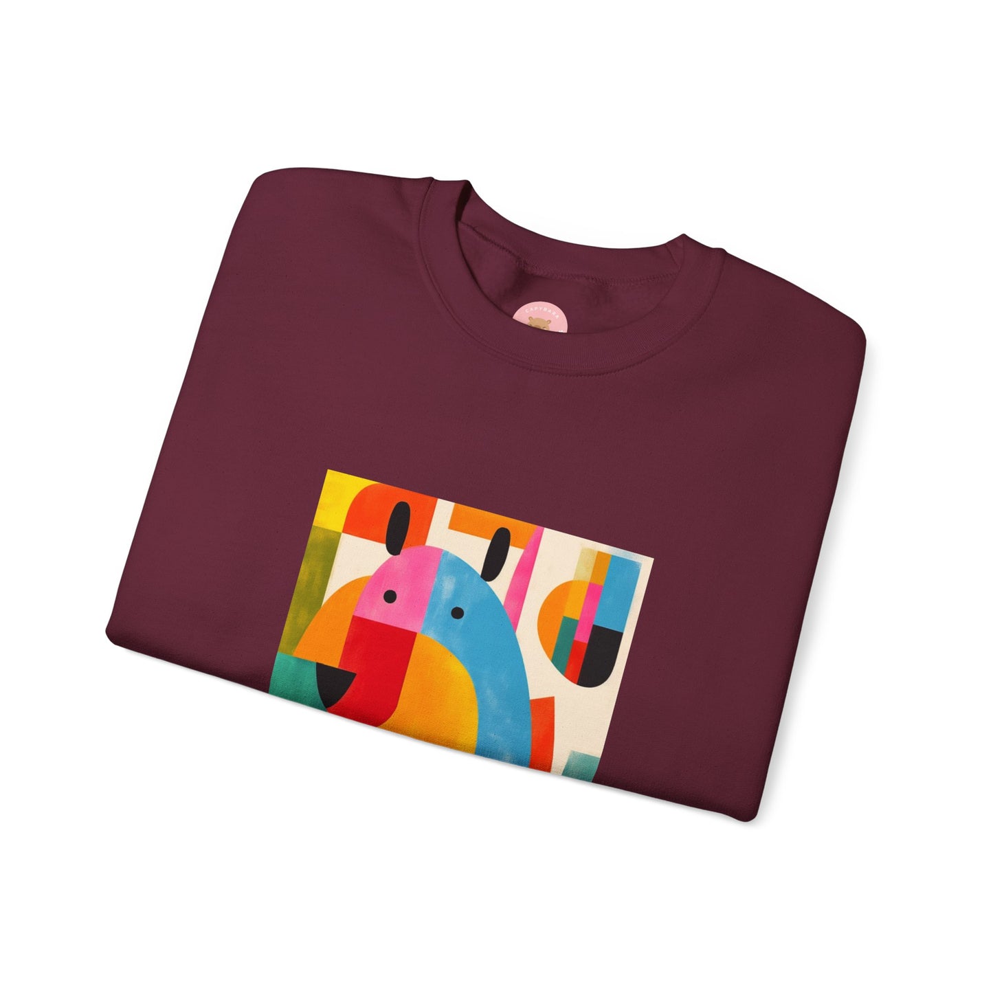 Capybara Christmas Sweatshirt – Funny Surreal Holiday Sweater – Capy Miro Christmas Gift Idea
