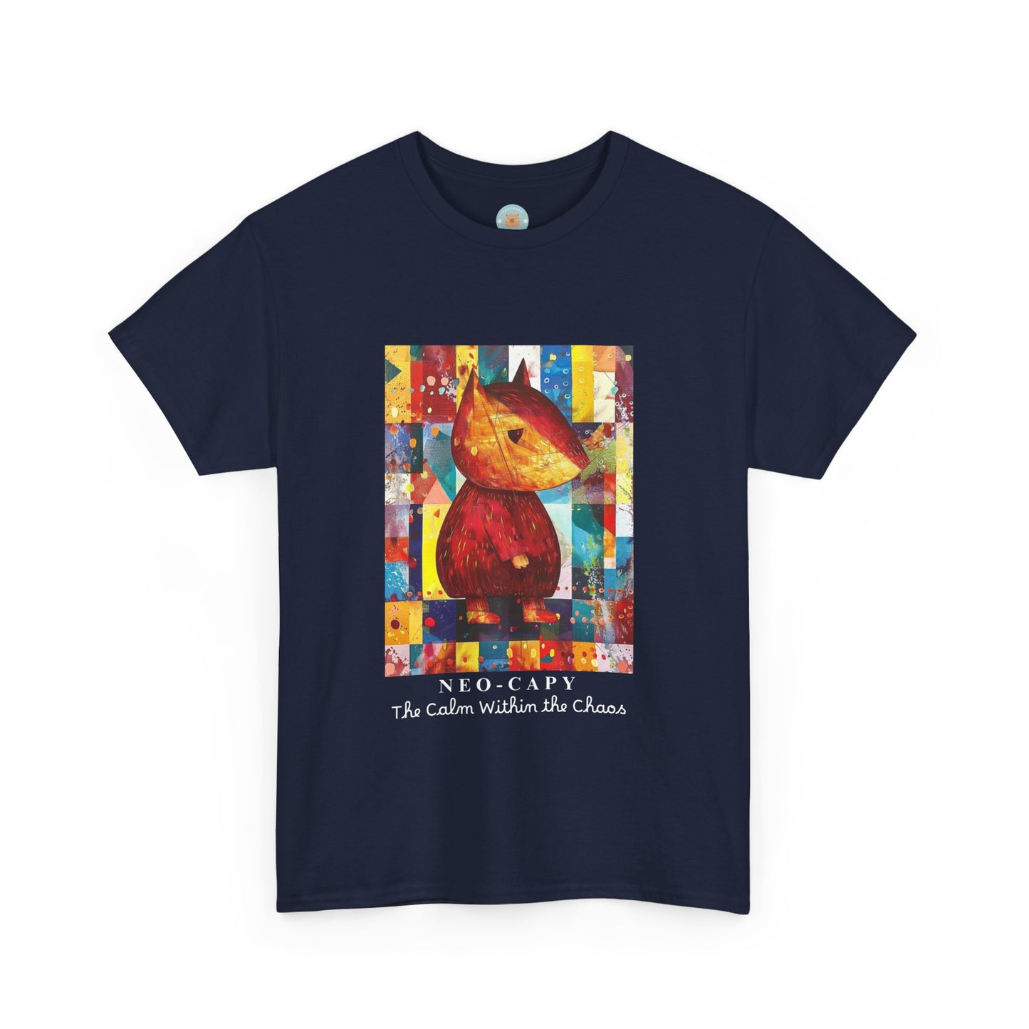 Neo-Capy Cyber Capybara T-Shirt – Futuristic Calm Animal Graphic Tee – Japanese Comic Style Shirt – Chill Vibes Manga Aesthetic