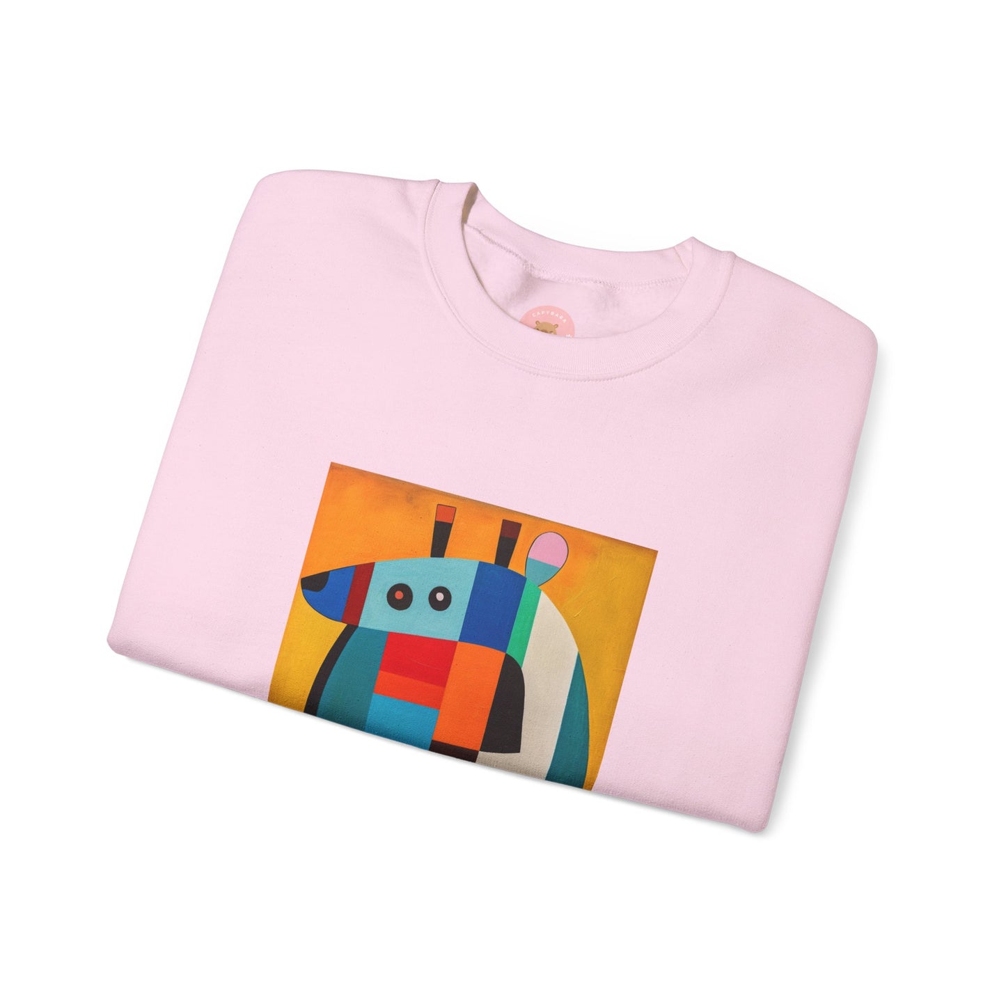 Capybara Christmas Sweatshirt – CAPY the Mondrian Series – Funny Abstract Holiday Gift