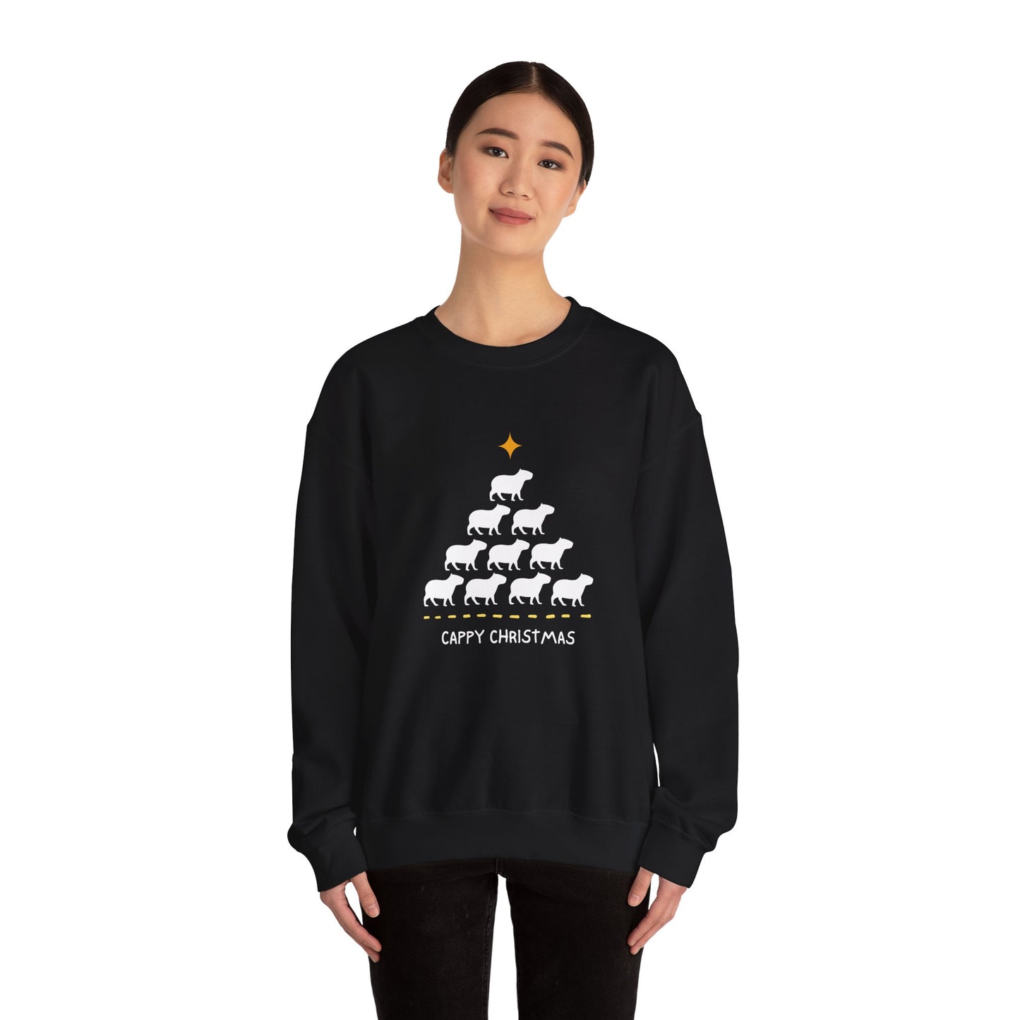 Crewneck Sweatshirt Capybara Christmas Cappy Christmas Funny