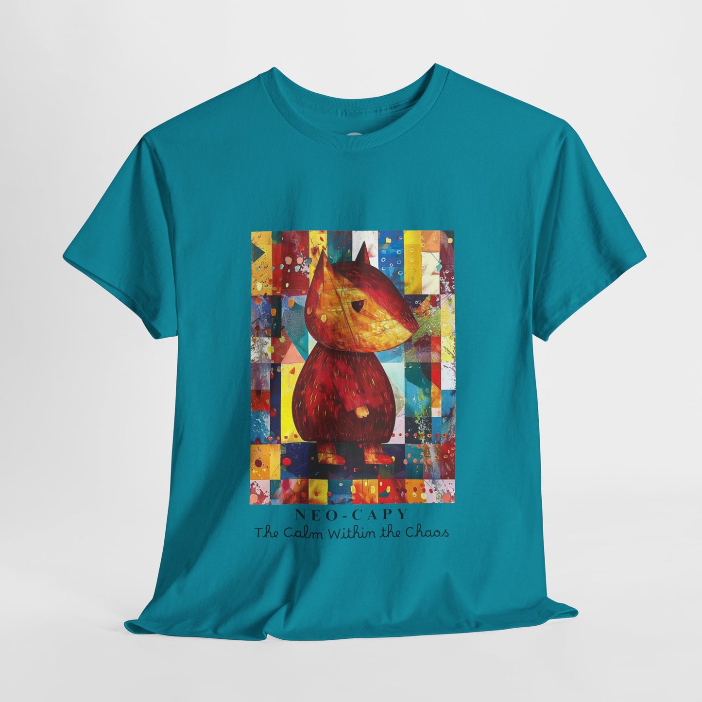 Neo-Capy Cyber Capybara T-Shirt – Futuristic Calm Animal Graphic Tee – Japanese Comic Style Shirt – Chill Vibes Manga Aesthetic