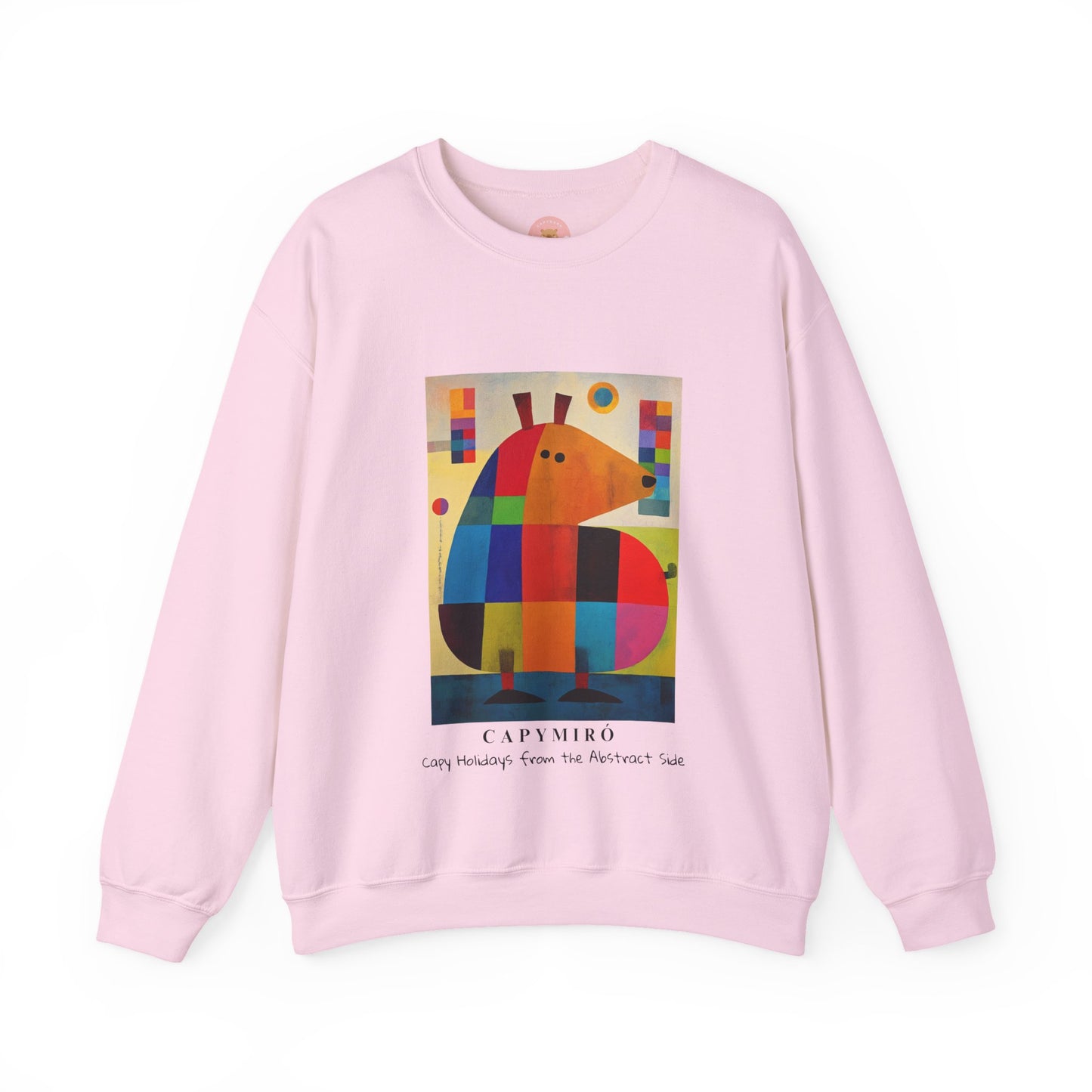 Capybara Christmas Sweatshirt – Funny Surreal Holiday Sweater – Capy Miro Christmas Gift Idea