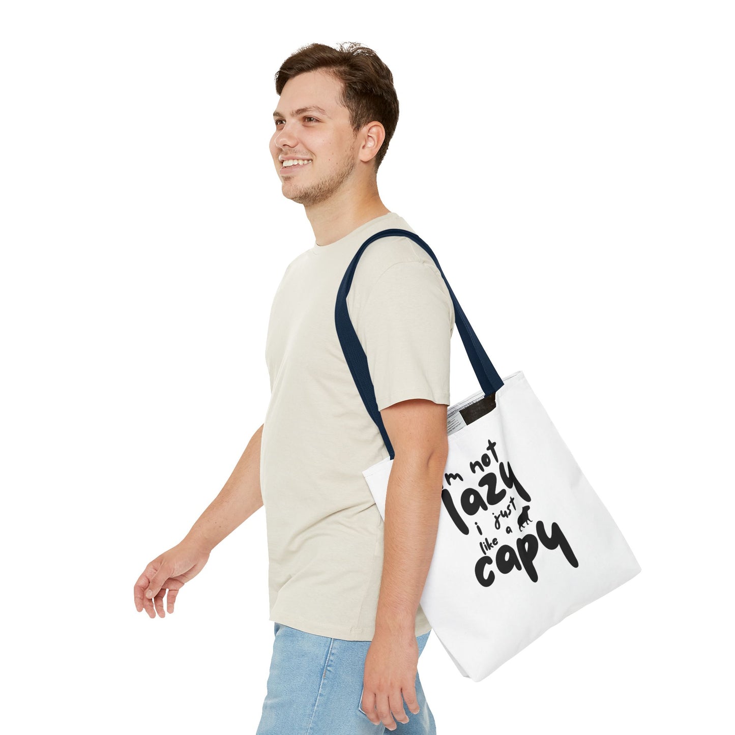 Capy Tote Bag - I'm Not Lazy, I Just Like a Capy