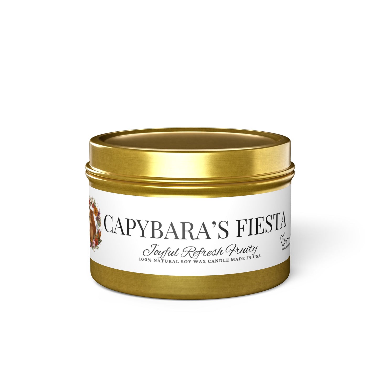 Scented Tin Candles - CAPYBARA’S FIESTA - Tropical Mango Coconut Candle