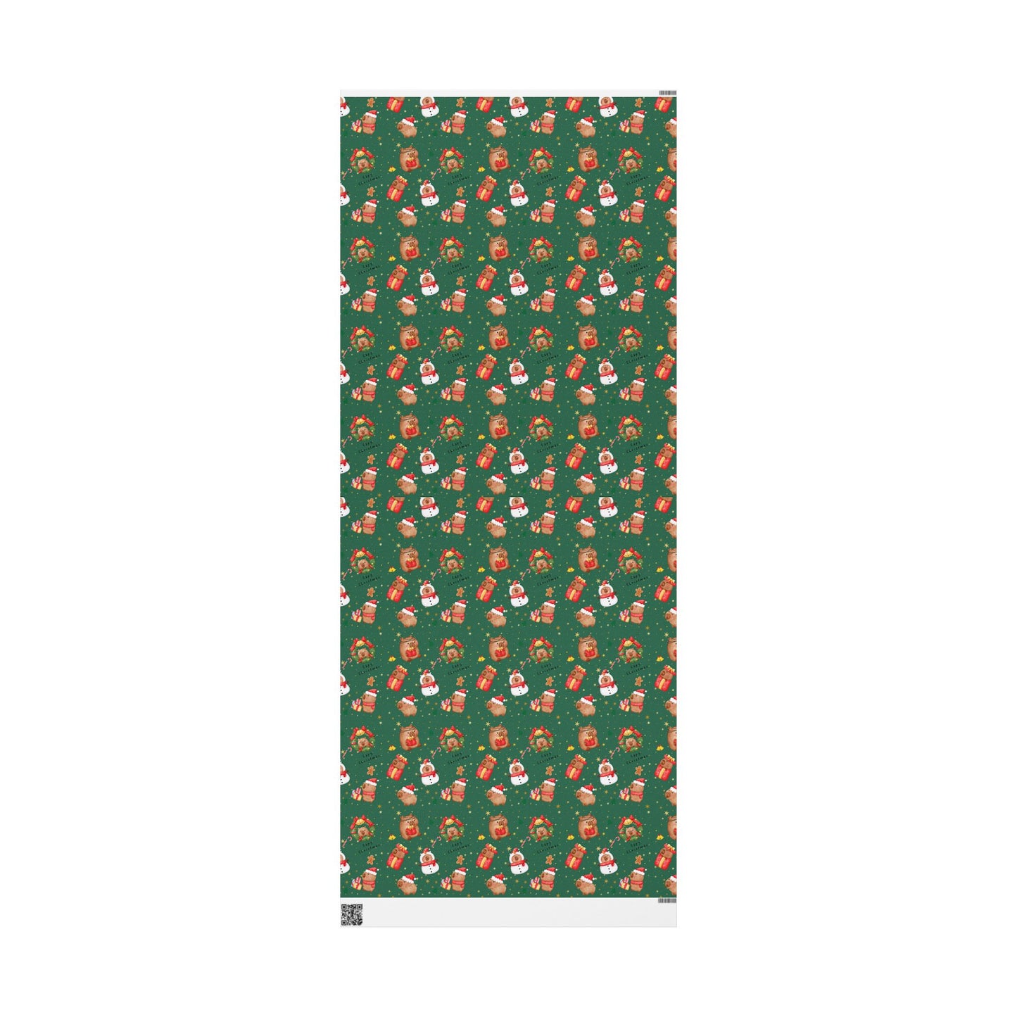Capybara Christmas Wrapping Paper (Green) , Chirstmas Season Wrap, Cute Gift Wrap for Capybara Lovers, Winter Decorating, Party Supplies, Merry Christmas