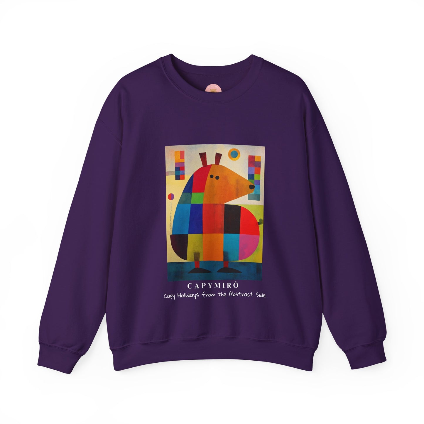 Capybara Christmas Sweatshirt – Funny Surreal Holiday Sweater – Capy Miro Christmas Gift Idea