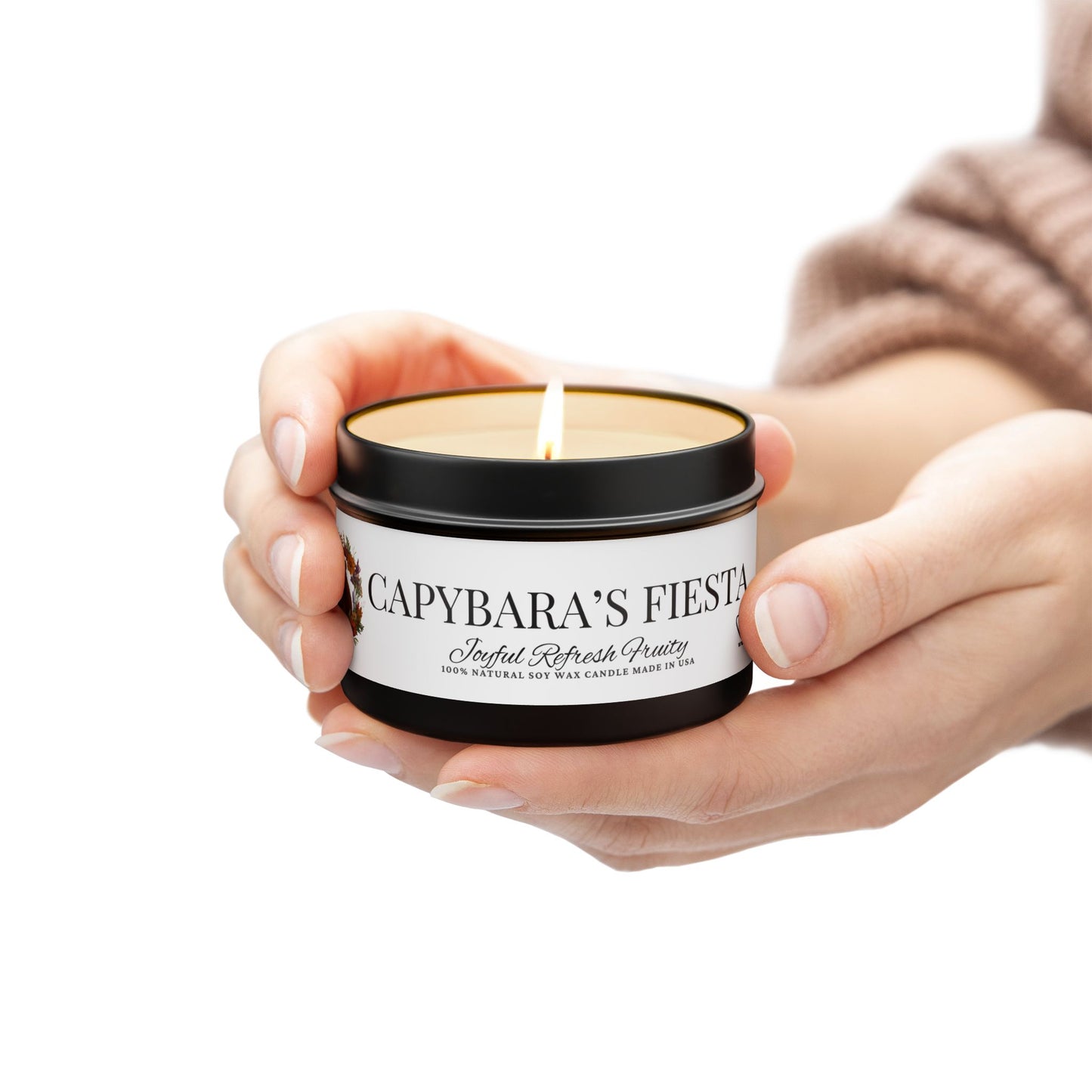Scented Tin Candles - CAPYBARA’S FIESTA - Tropical Mango Coconut Candle
