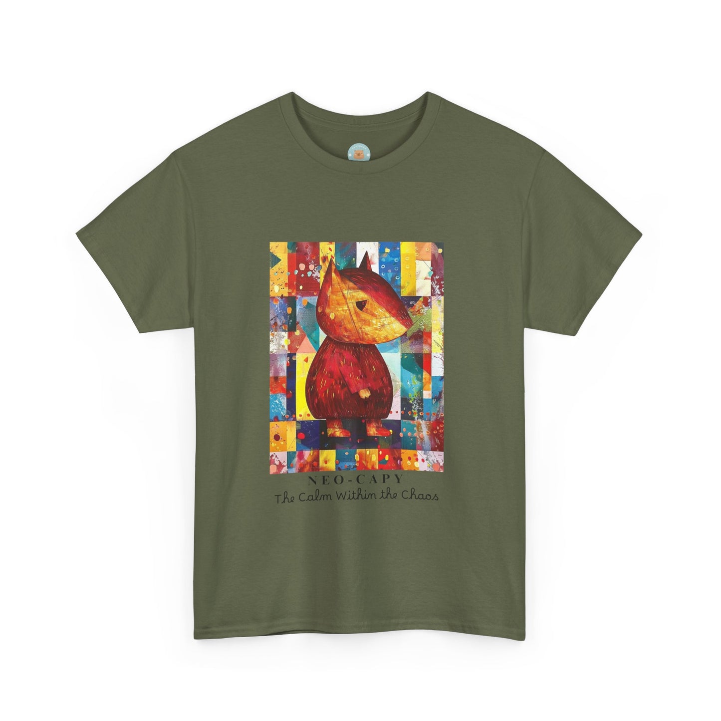 Neo-Capy Cyber Capybara T-Shirt – Futuristic Calm Animal Graphic Tee – Japanese Comic Style Shirt – Chill Vibes Manga Aesthetic