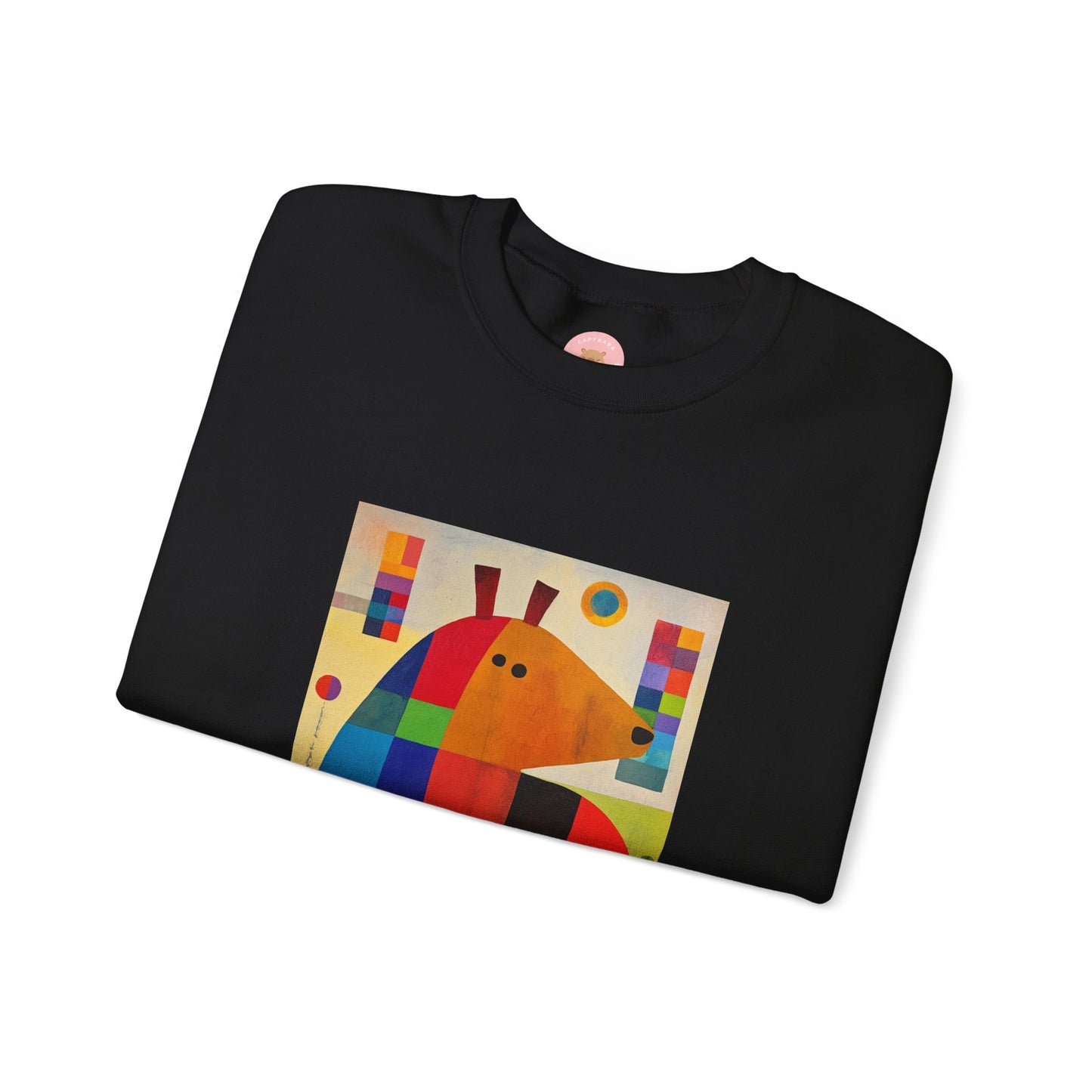 Capybara Christmas Sweatshirt – Funny Surreal Holiday Sweater – Capy Miro Christmas Gift Idea