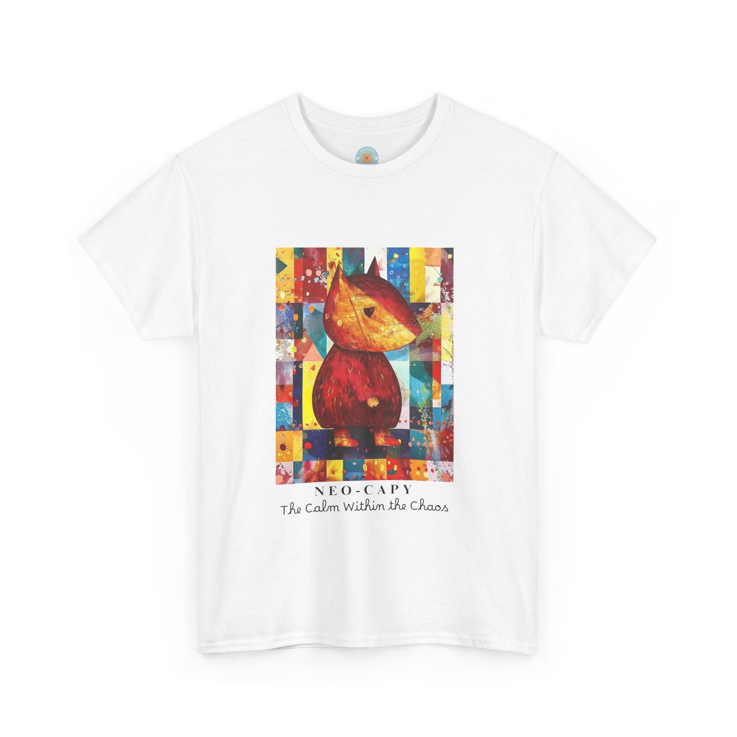 Neo-Capy Cyber Capybara T-Shirt – Futuristic Calm Animal Graphic Tee – Japanese Comic Style Shirt – Chill Vibes Manga Aesthetic