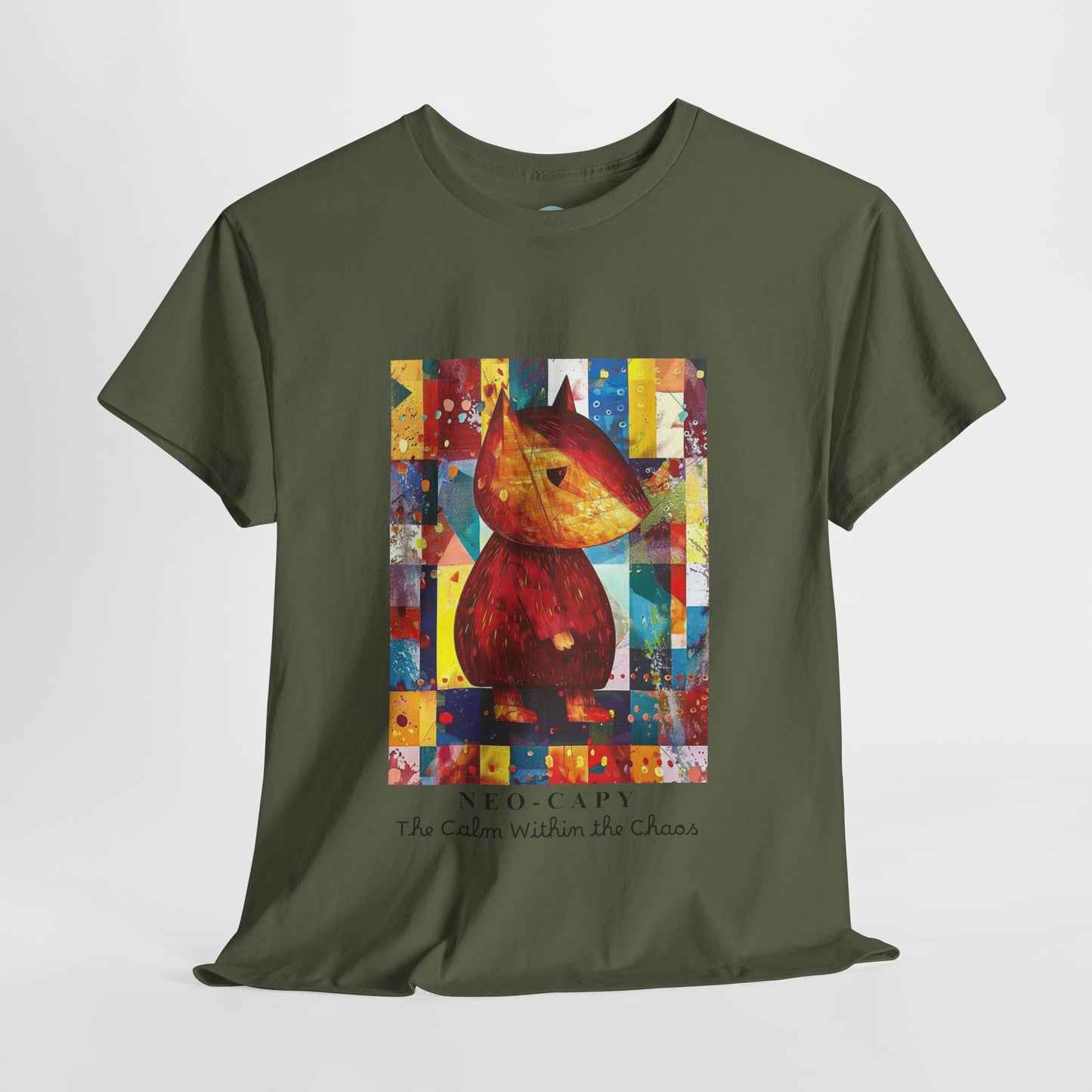 Neo-Capy Cyber Capybara T-Shirt – Futuristic Calm Animal Graphic Tee – Japanese Comic Style Shirt – Chill Vibes Manga Aesthetic