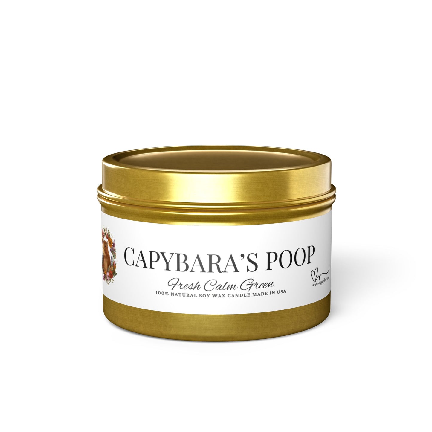 Scented Tin Candles - CAPYBARA’S POOP - A Scent That's a Real Surprise