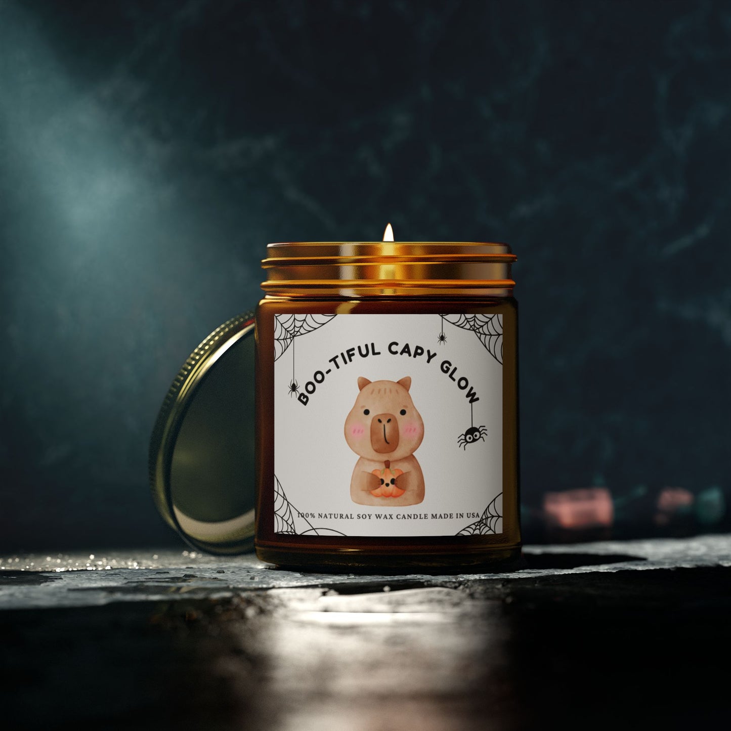 Boo-tiful Capy Glow Candle – Cute Halloween Capybara Scented Candle Gift