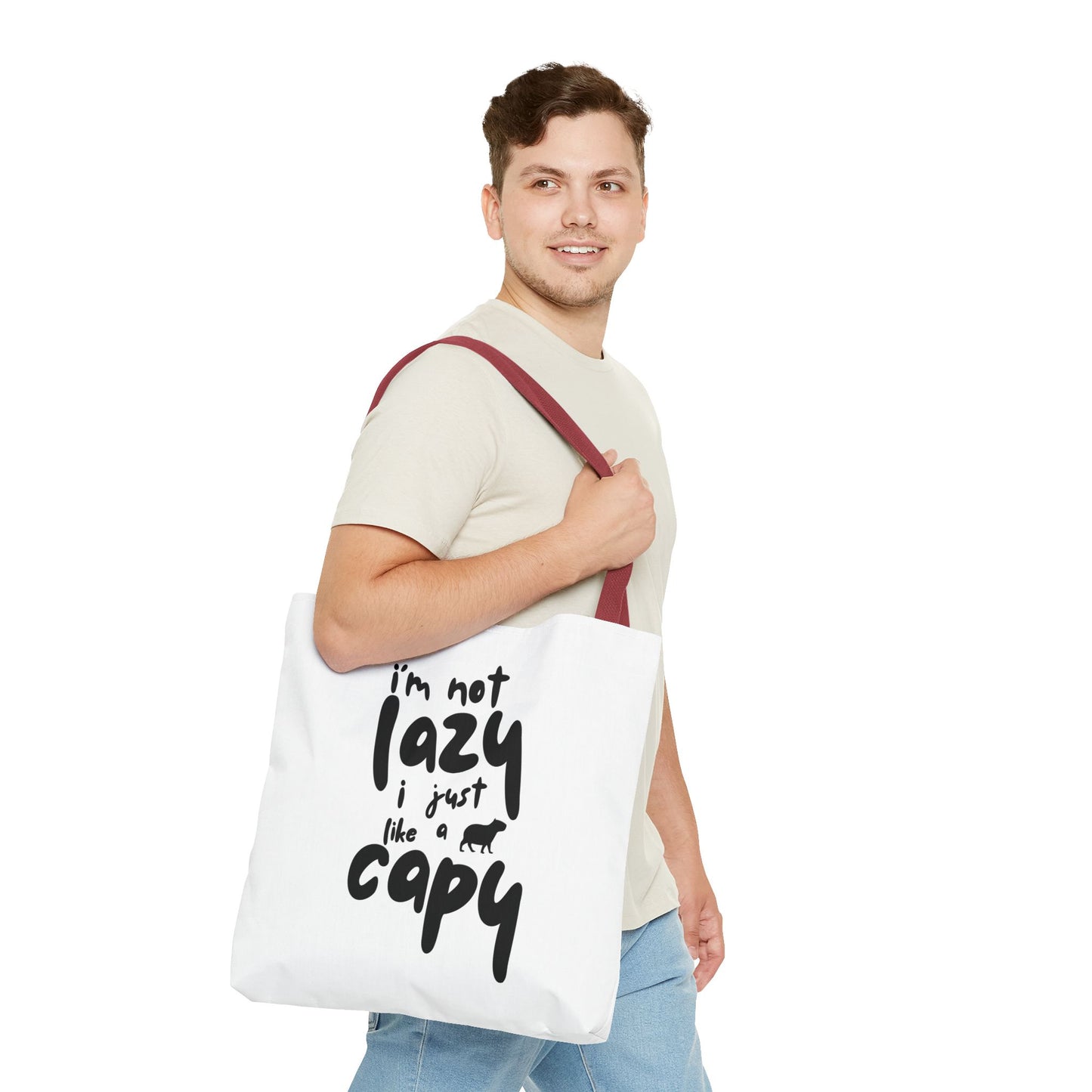 Capy Tote Bag - I'm Not Lazy, I Just Like a Capy