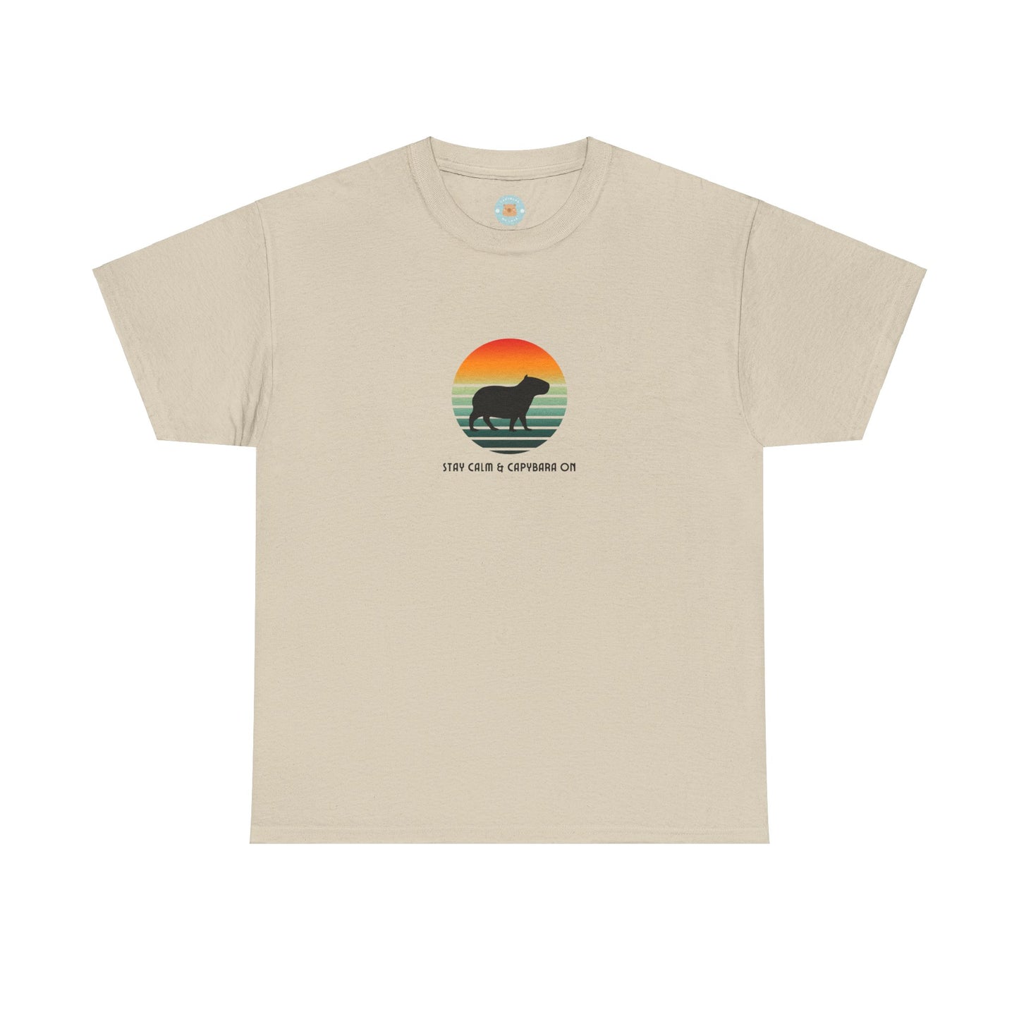 Sunset Stay Calm Capybara - Unisex T-Shirt